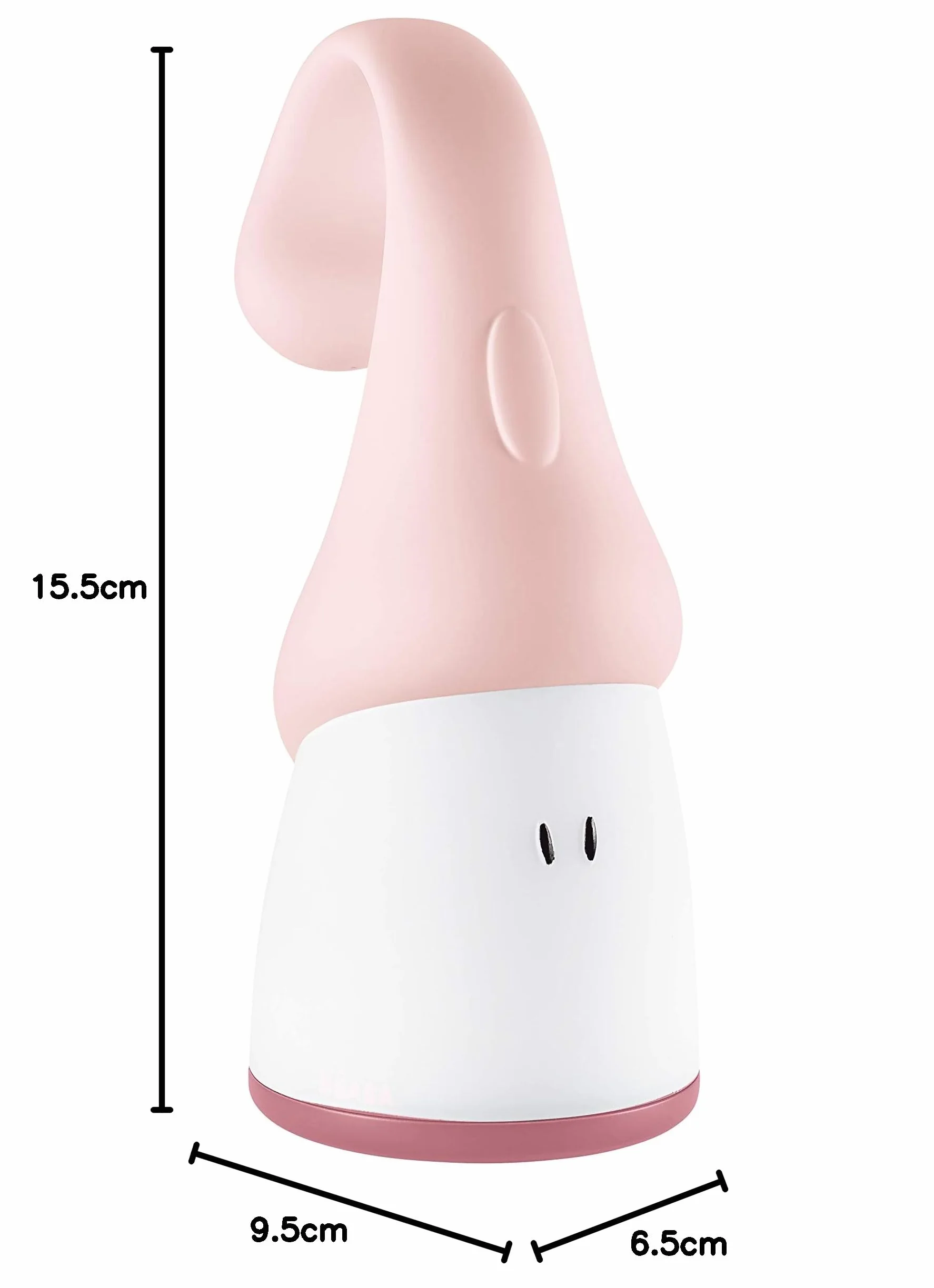 BÉABA, Lampka nocna dla dzieci/niemowlęcia, przenośna bezprzewodowa, Ewolucyjna w Latarkę, miękkie światło, ergonomiczna konstrukcja: Przyczepia się do uchwytów, łóżko z drążkiem, Długa żywotność baterii 90 godzin, Latarka Pixie, różowa drażetka
