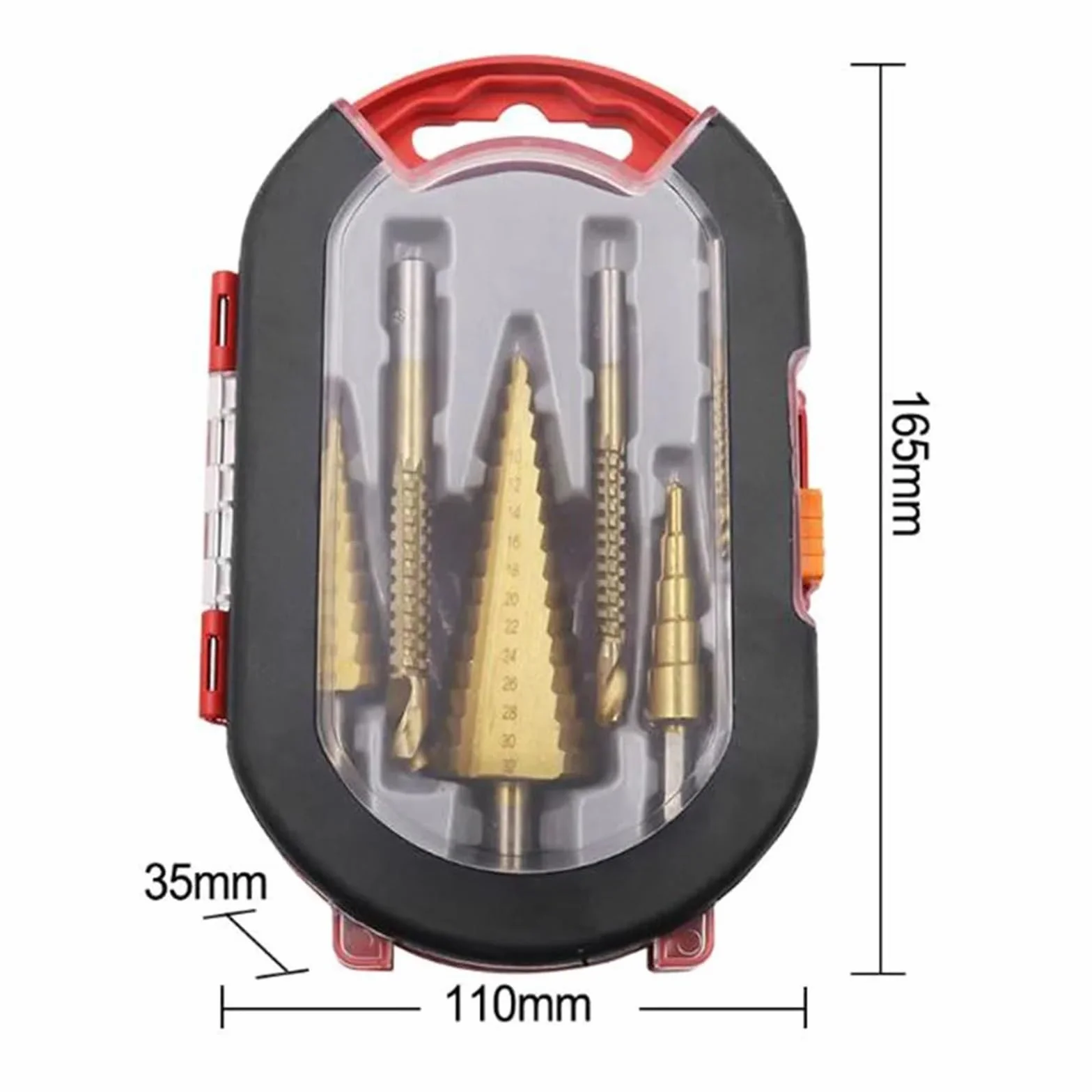 6 sztuk wiertła stopniowe HSS spiralne metryczne kompozytowe wiertło kranowe 4-12 4-20 4-32mm narzędzia do wiercenia stożkowego do dłutowania do cięcia drewna (Material : Bagged)