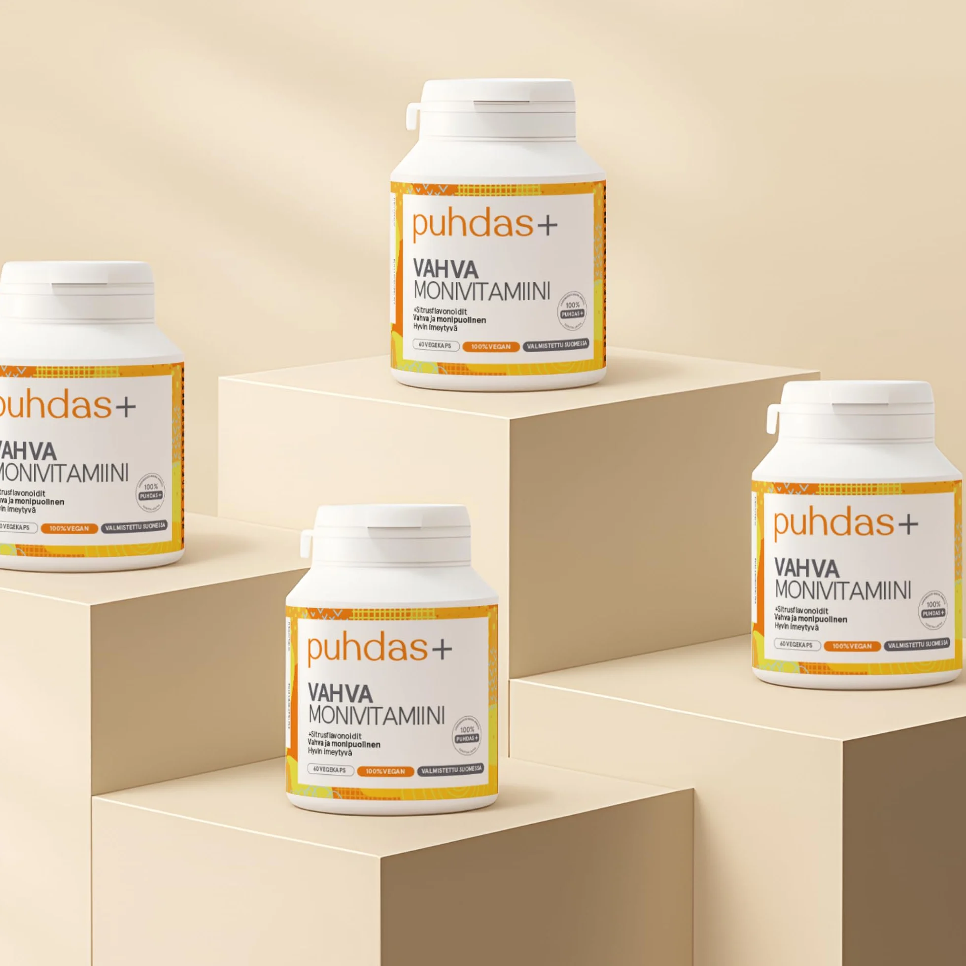 Starke Multivitaminy A–Z | Wysokodawkowane | Witaminy i Minerały | 60 Wegańskich Kapsułek | Wyprodukowano w Finlandii