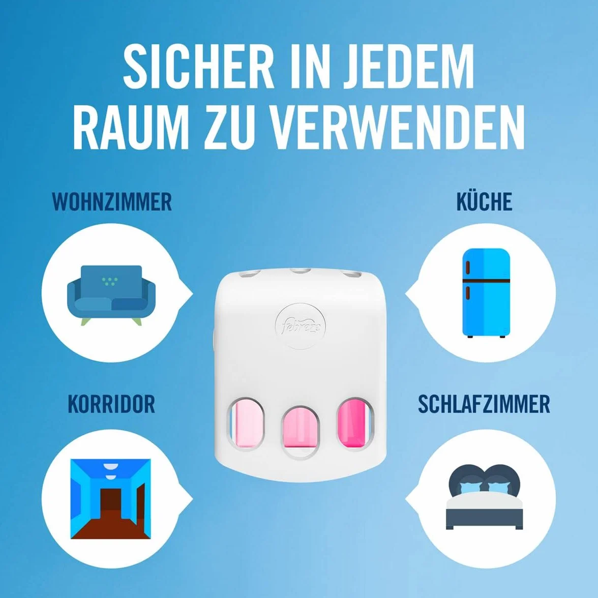 Febreze 3Volution waniliowy wkład zapachowy 20 ml, uzupełniacz, zapach do pomieszczeń i odświeżacz powietrza