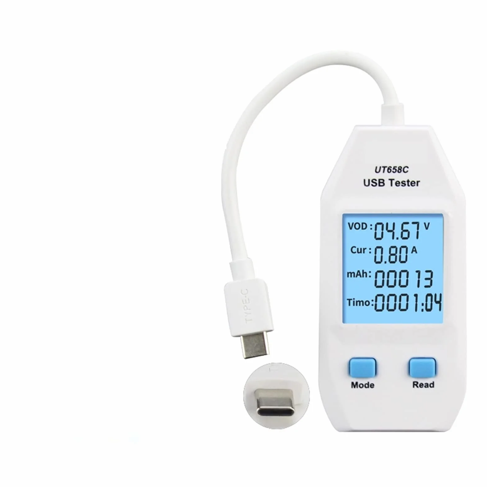 Urządzenie pomiarowe tester USB Usb. Tester cyfrowy woltomierz AMMETER AMPEREMETER Meter lekarz do mocowania mobilefonu Moc tabletu.(UT658LOAD)
