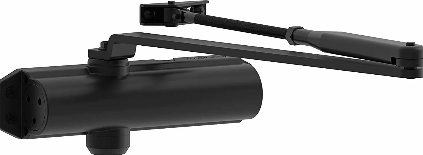 TESA DC120 samozamykacz, EN 4, do 80 kg, ramię przegubowe, Czarny RAL 9005, montaż nawierzchniowy, regulowana prędkość i domknięcie