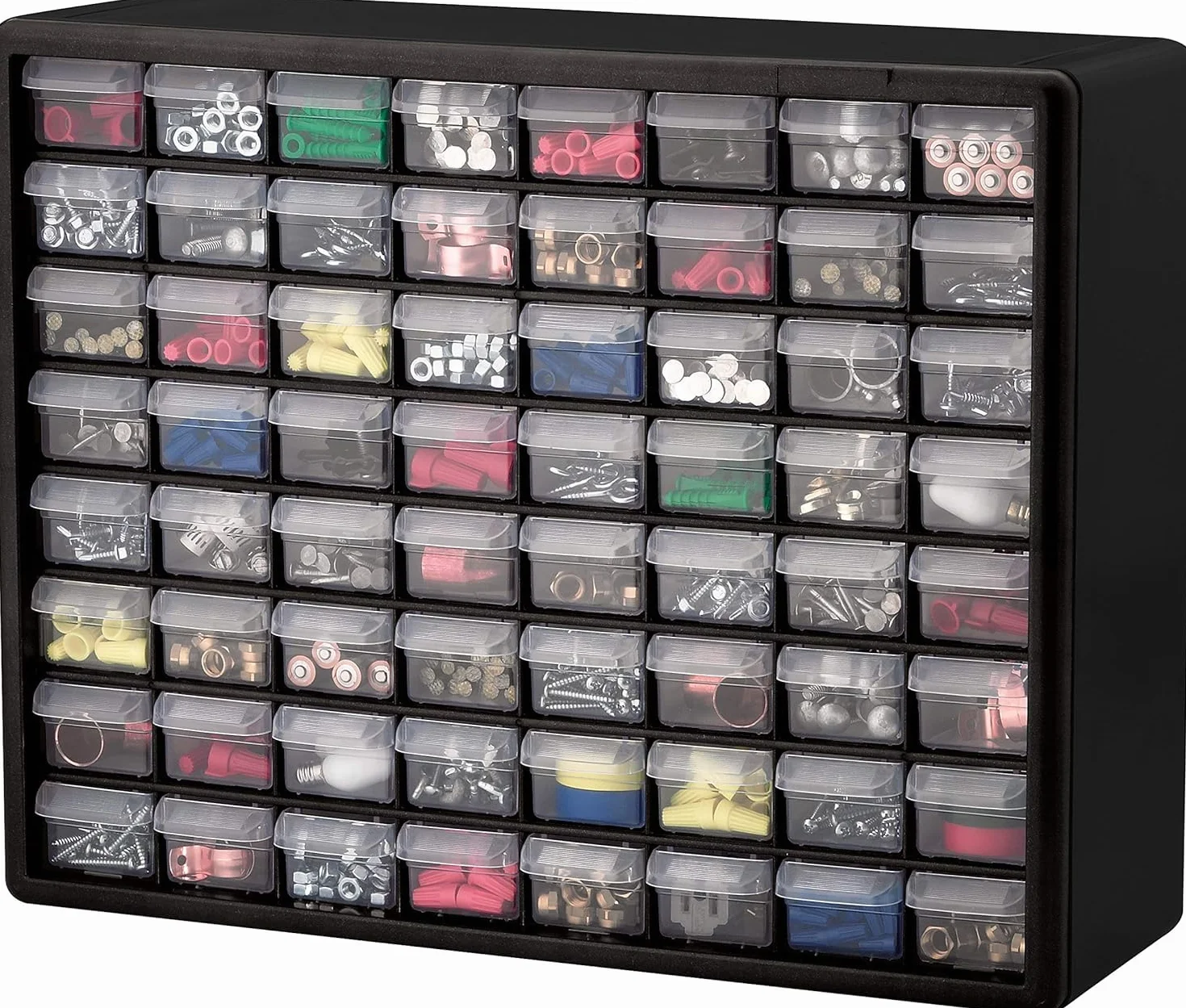 Akro-Mils 64-szufladowa szafka do organizacji - przechowywanie szuflad, Lego, skrzynki narzędziowej, organizer do makijażu i innych, 50 cm szer.
