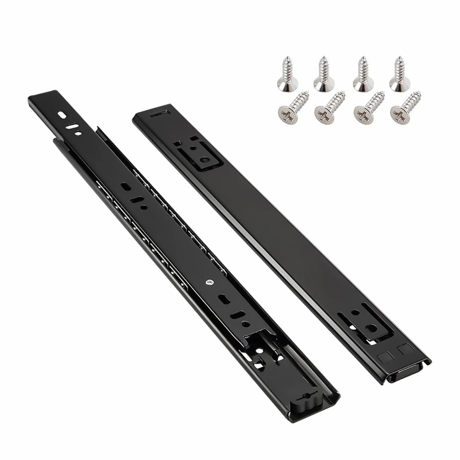 Wytrzymałe prowadnice do szuflad z łożyskami kulkowymi – 150 mm / 6 metalowych stalowych prowadnic do pełnego wysuszenia, nośność 45 kg, idealne do kuchni, biura, przesuwnych szuflad na klawiaturę