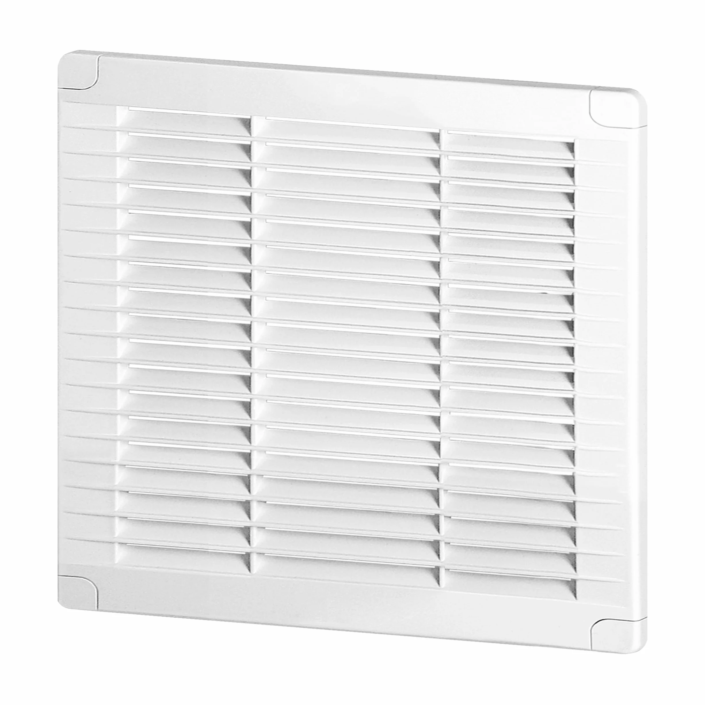 Kratka Wentylacyjna Uniwersalna Biała Klatka Wylotowa Kwadratowa Bez Kołnierza ABS (biały - 200 x 200 mm)