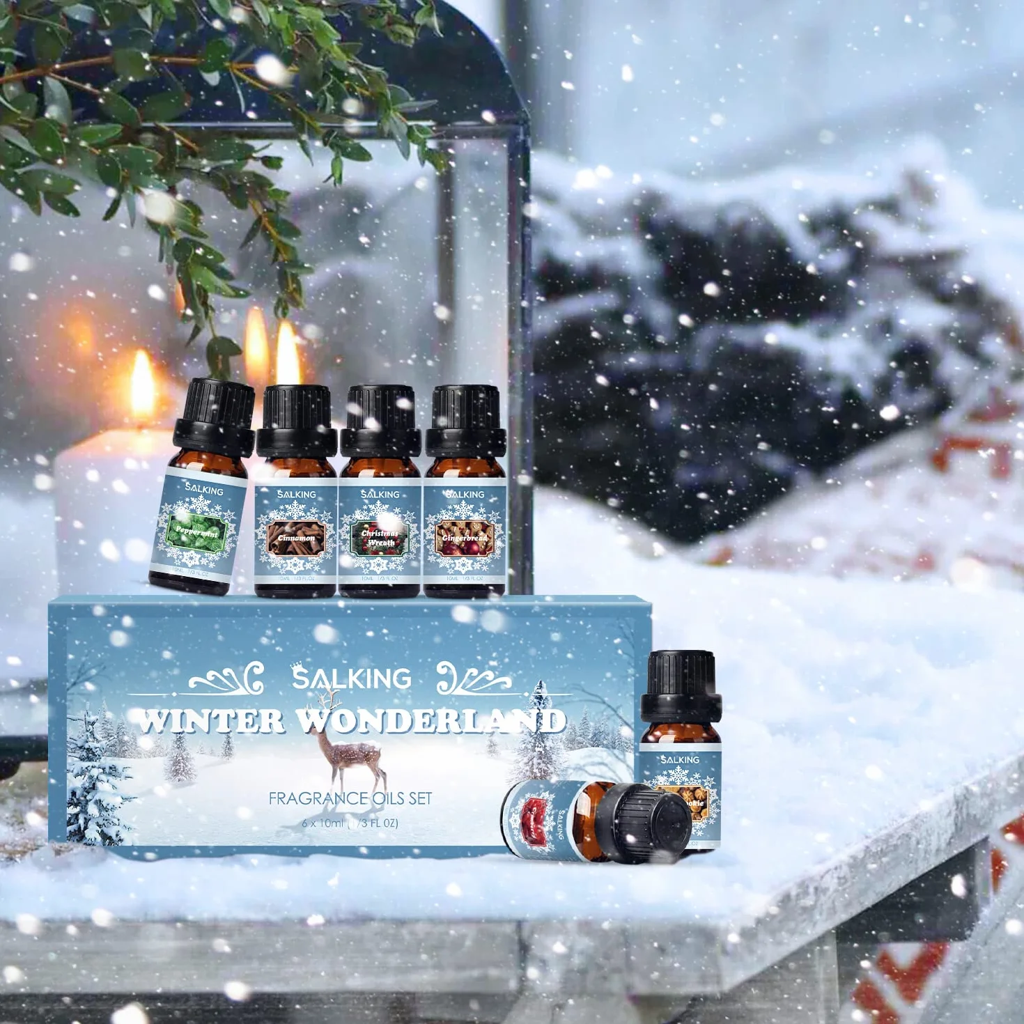 SALKING Zestaw olejków eterycznych 6 x 10 ml bio-aromaterapia do dyfuzora nawilżacza masażu