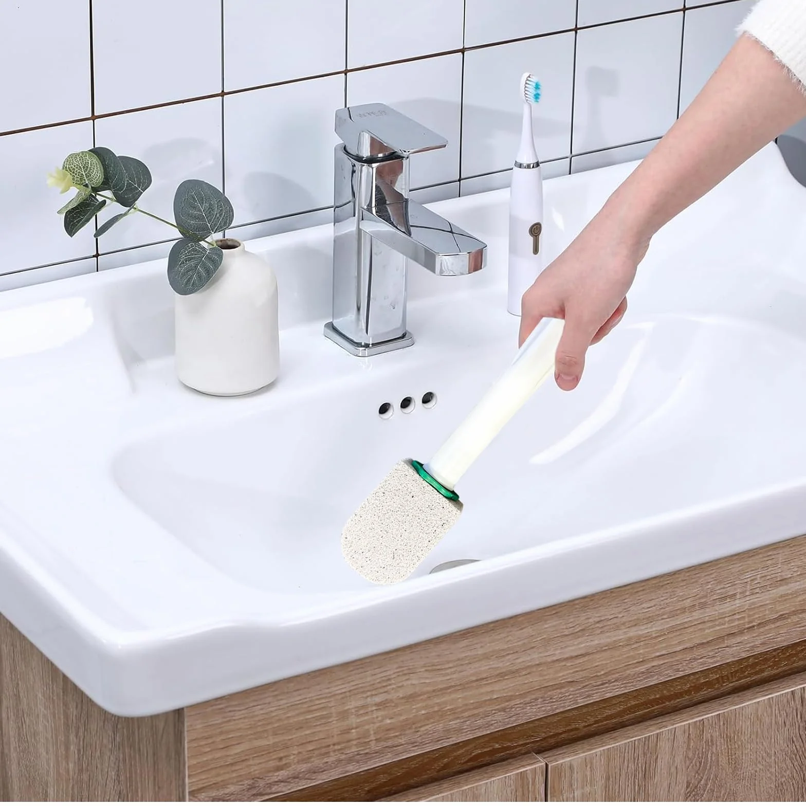 Zestaw 5 sztuk pumeksu WC z 1 uchwytem, środek do czyszczenia toalety, pumeksu do łazienki, toalety, kuchni, basenu, głębokie plamy
