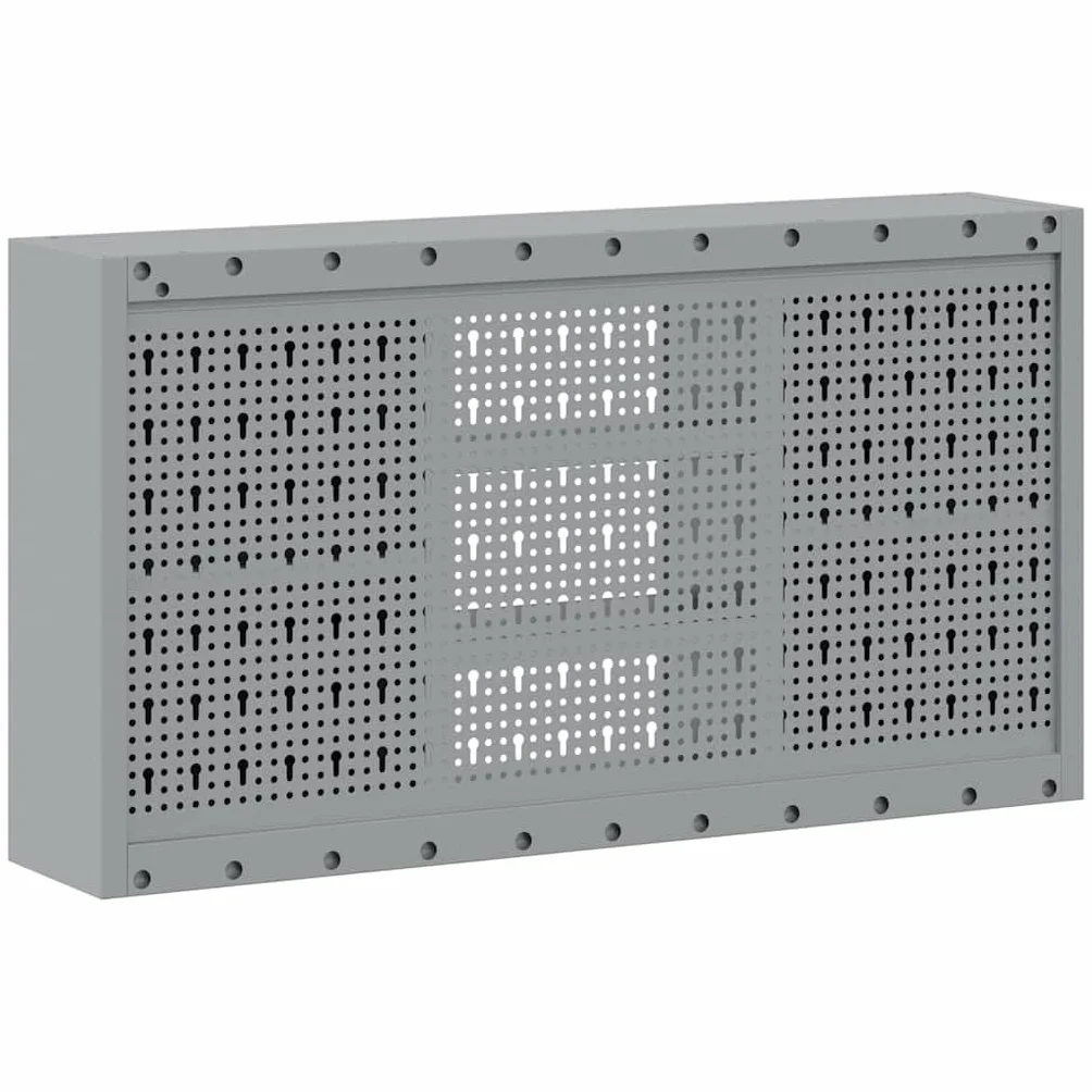 Szafka na narzędzia z regałem czarna i szara, 100 x 20 x 55 cm, stabilna metalowa szafka z zamkiem, regulowane półki do warsztatu, garażu, piwnicy i dla majsterkowiczów