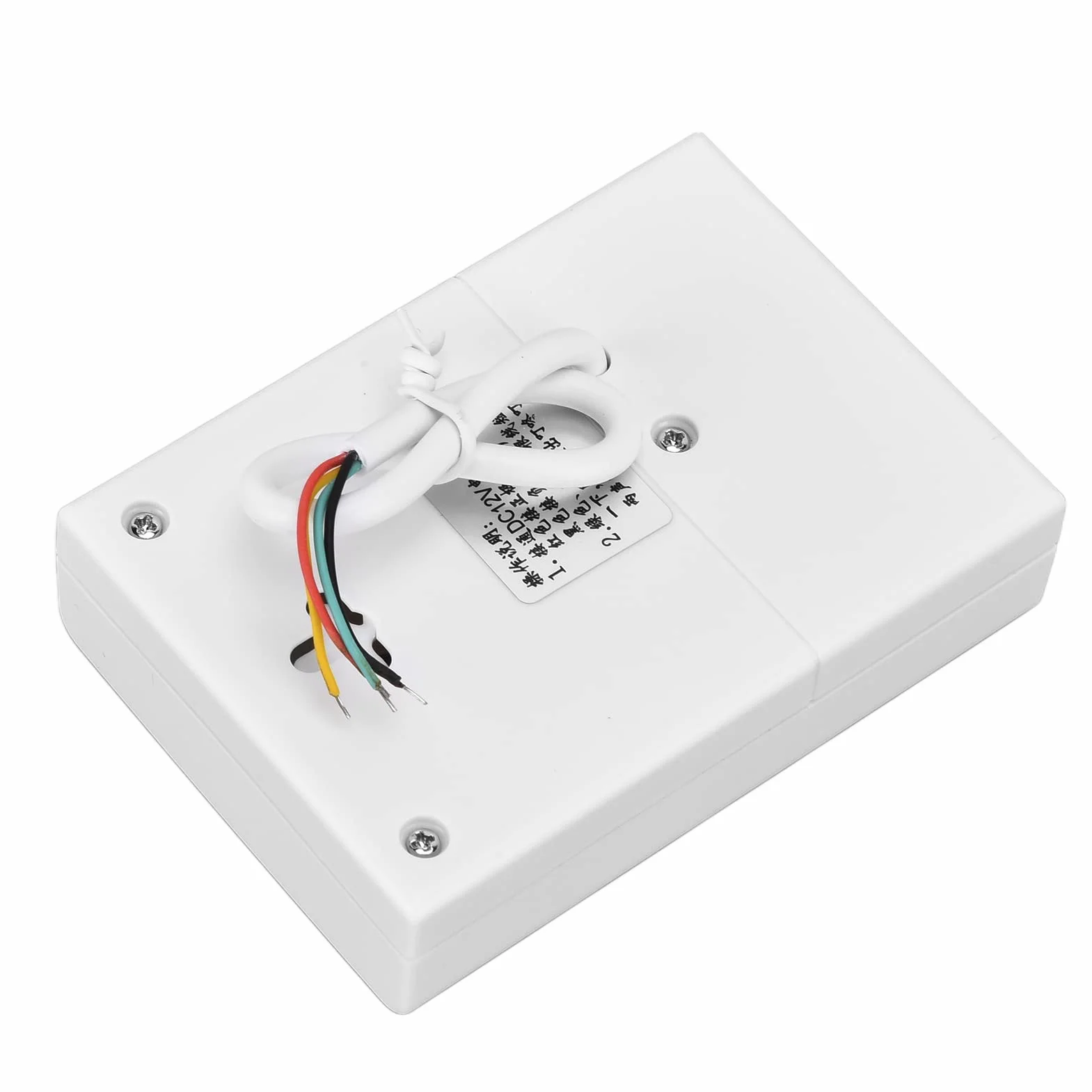 Dioche Przewodowy elektroniczny dzwonek do drzwi 12 V Dingdong Ringtone 90db kontrola dostępu biały, nie wymaga baterii, wysoka głośność, ognioodporny, odporny na wysoką temperaturę, do biura