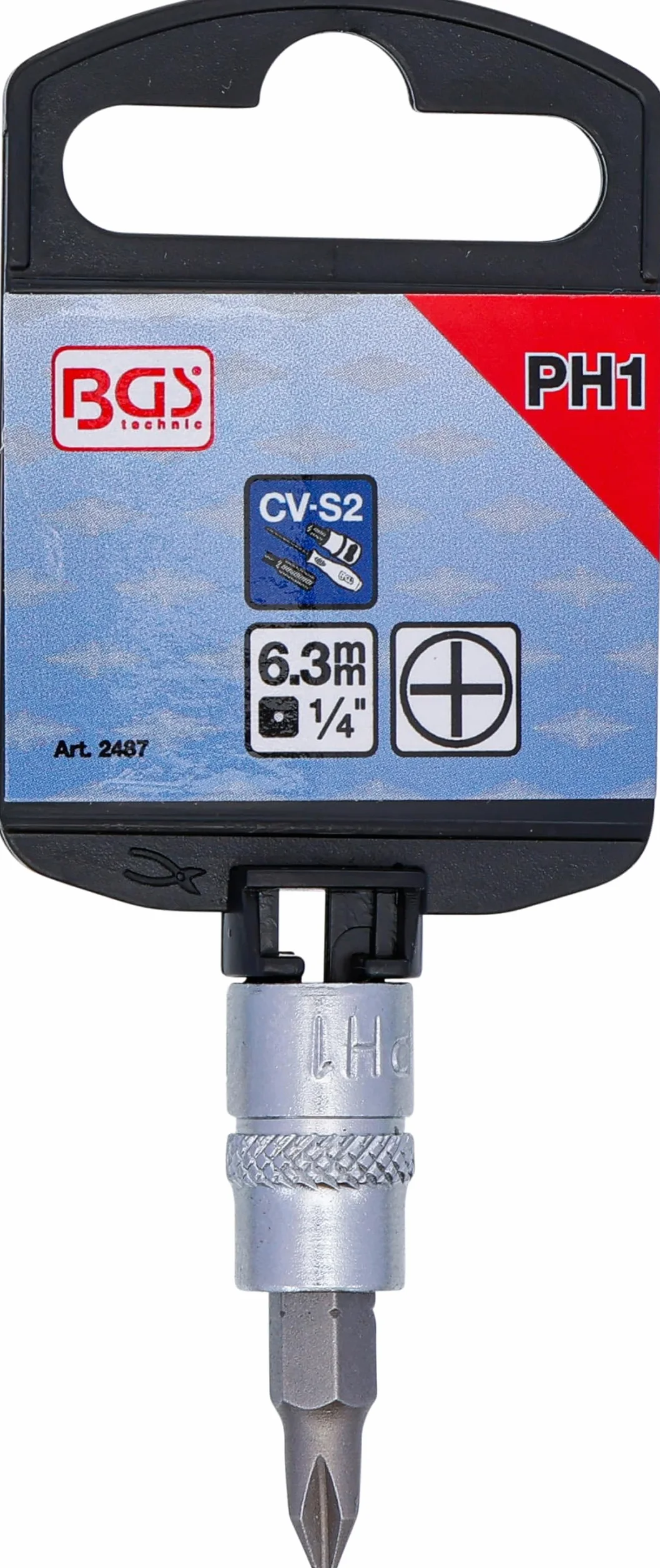 BGS 2487 | Nasadka do bitów | 6,3 mm (1/4") | rowek krzyżowy PH1