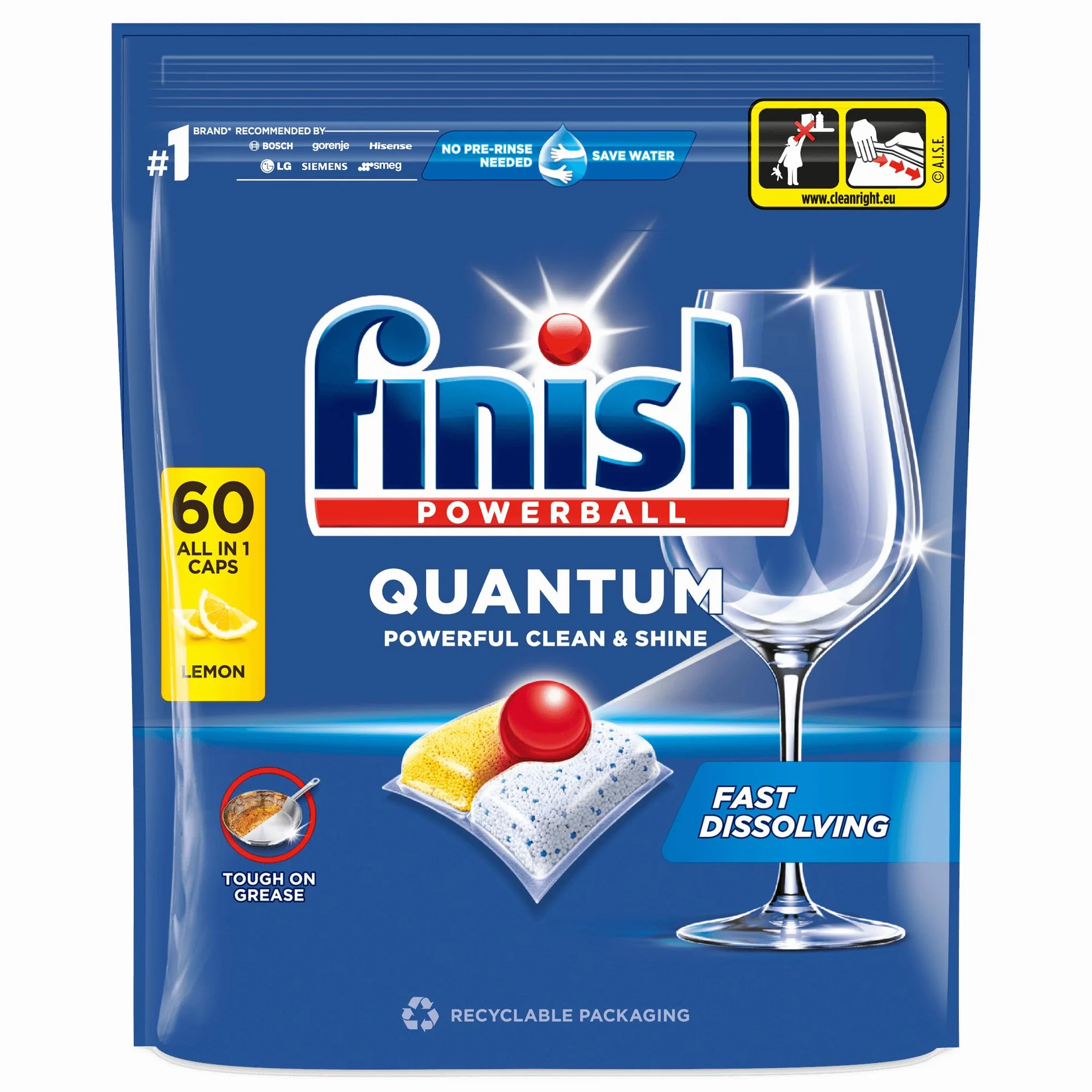 Kapsułki do zmywarki FINISH Quantum All in 1 Lemon 60szt