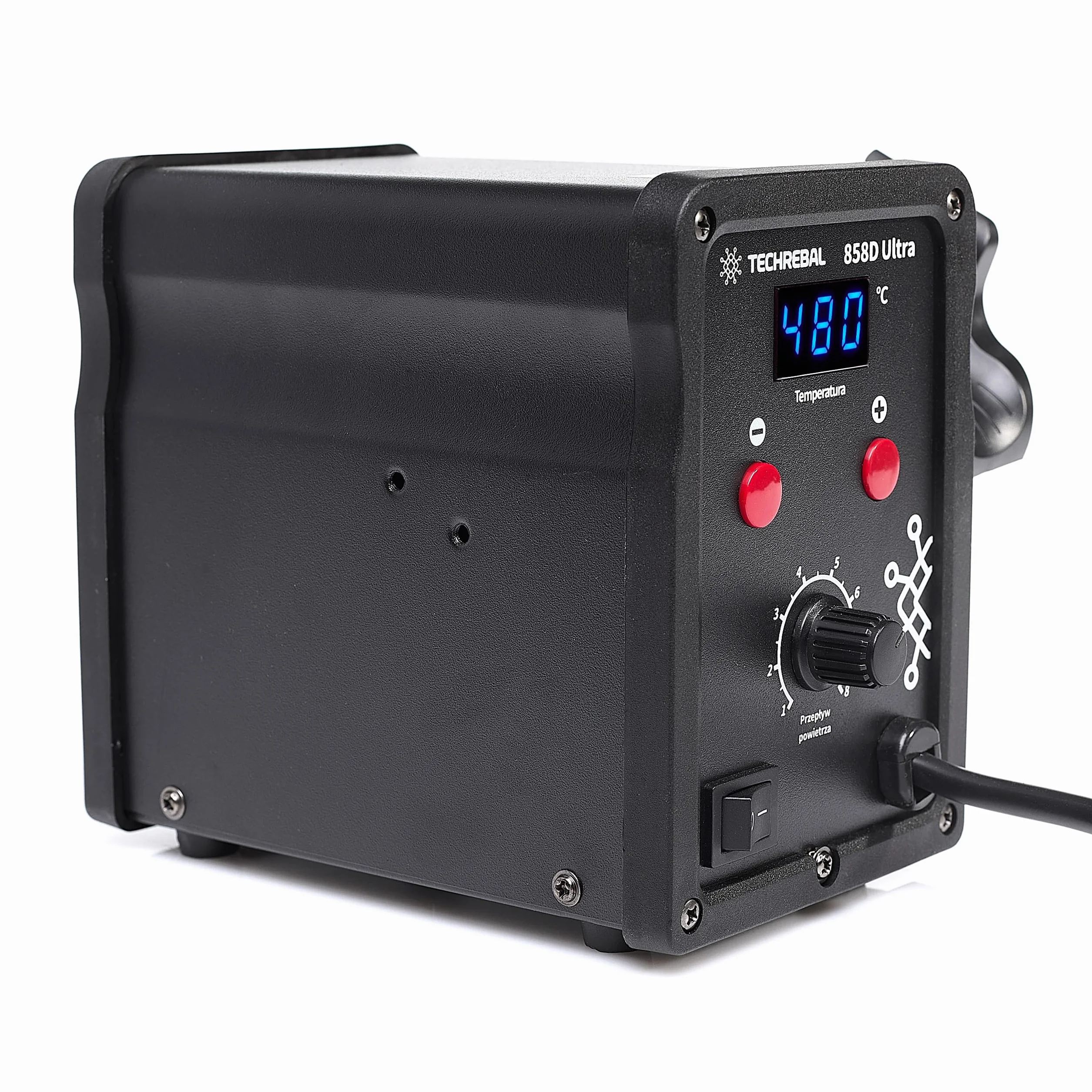 Techrebal 858D Ultra Stacja lutownicza hot air Spawarka do plastiku 750W