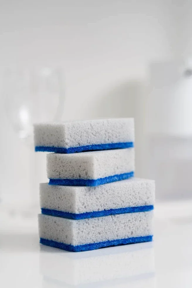 York Bacteria Stop gąbka do mycia naczyń, zestaw 5 sztuk, z właściwościami antybakteryjnymi, higieniczna z makrocząsteczkami cynku, gąbka do naczyń, gąbka kuchenna, gąbka do czyszczenia, 9 x 6 x 3 cm
