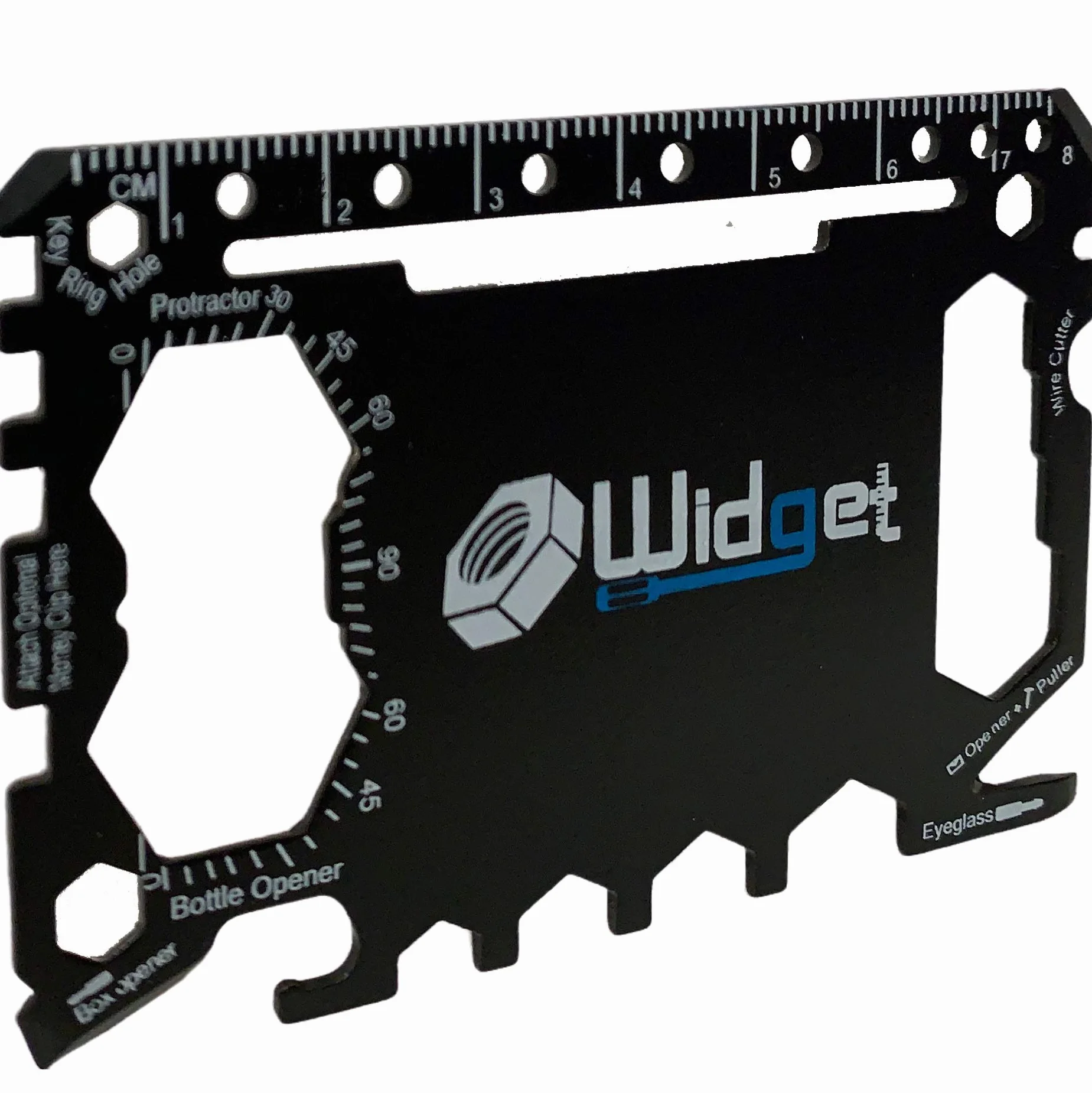 Multi Purpose Survival Pocket Tool - 43 in 1 - Credit Card Wallet Size Multitool (Black)