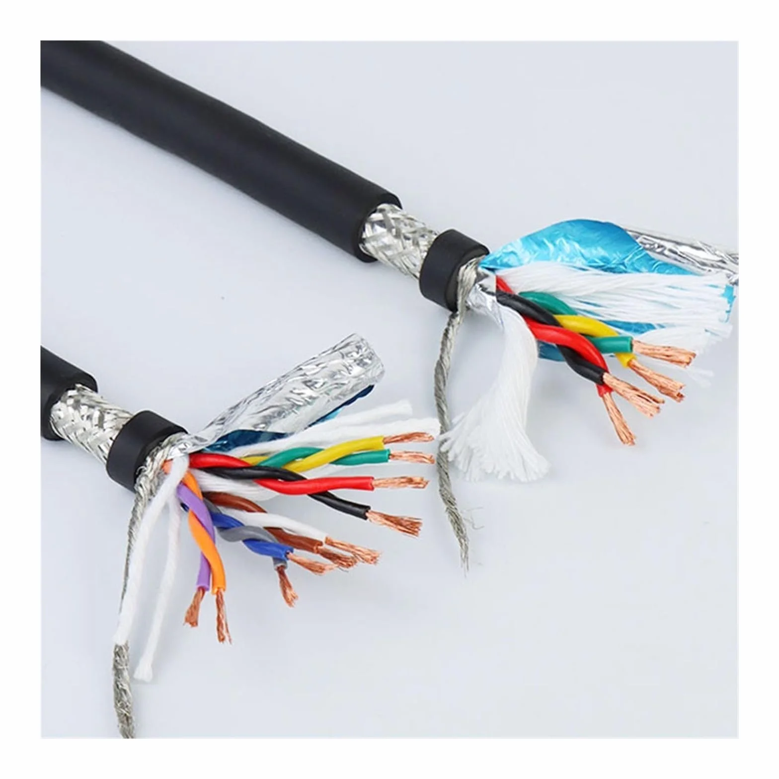 TRVVPS Twisted Pair STP kabel ekranowany | 2 do 20 rdzeni 17-26AWG izolowany przewód sterujący sygnałem kodera CNC (2 metry, 20CORES_17AWG 1MM2)