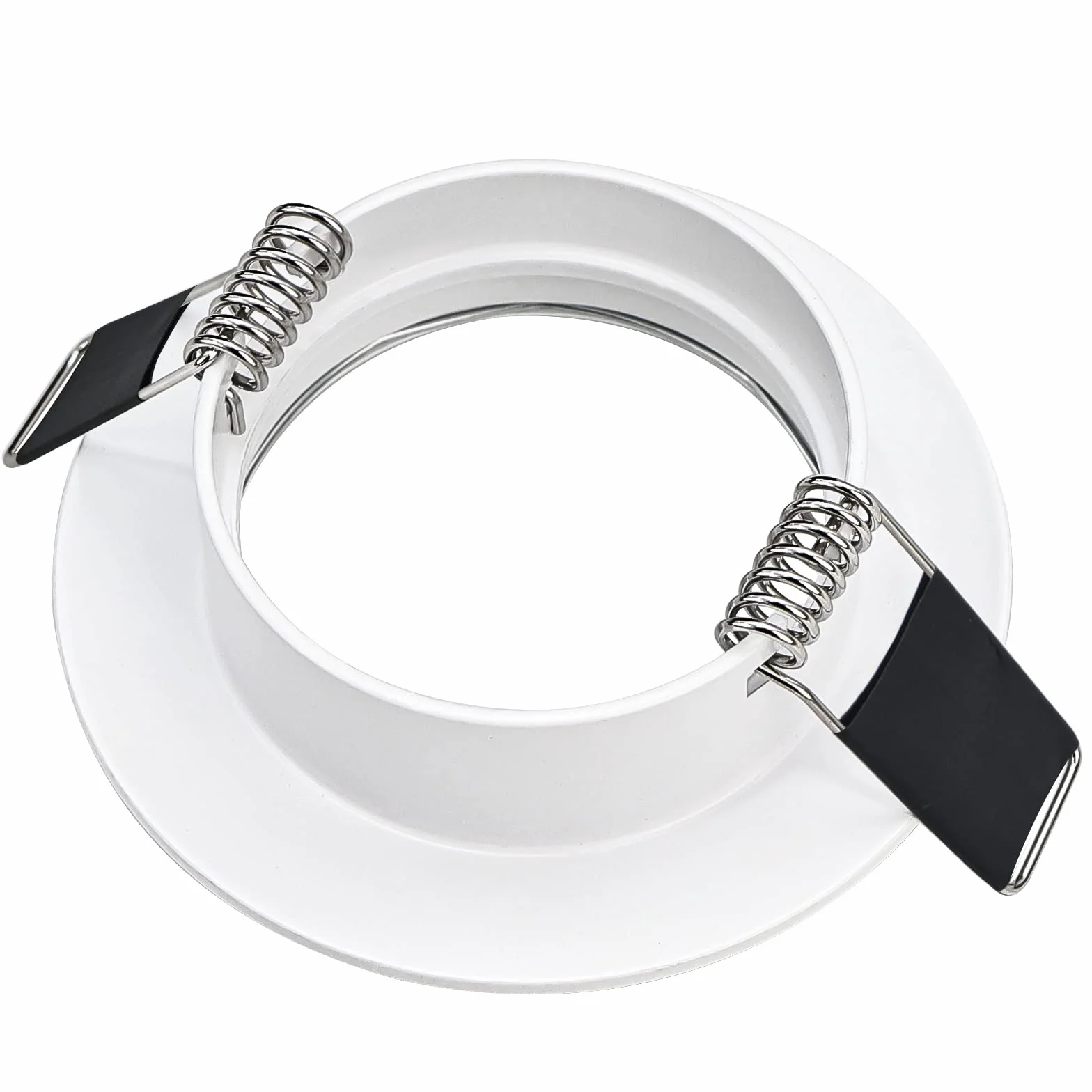Reflektor wpuszczany GU10 biały aluminium okrągły płaski otwór montażowy ø65mm