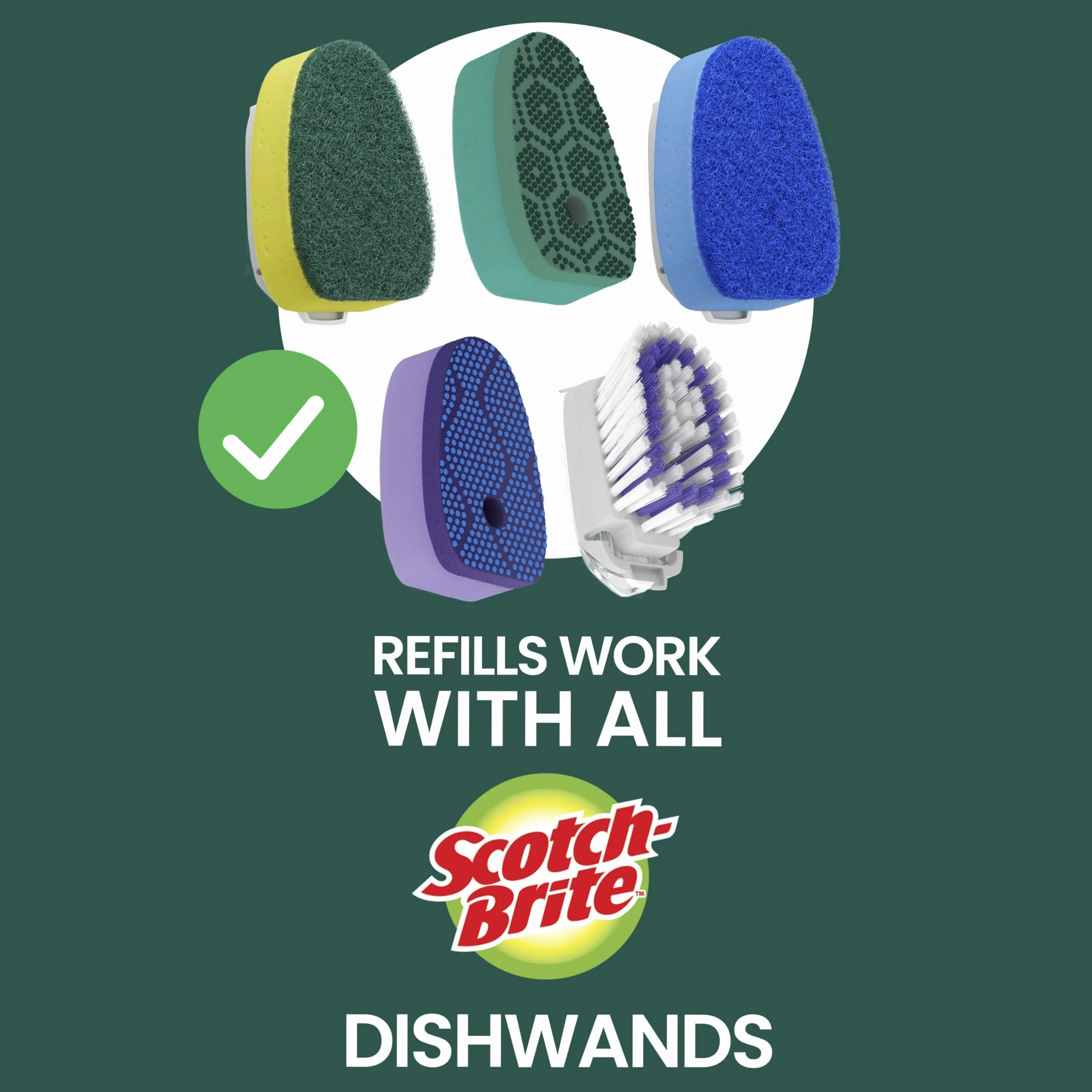 Scotch-Brite Dishwand Kit Wkład do Czyścików Kuchennych, Niebieski, 10 Sztuk