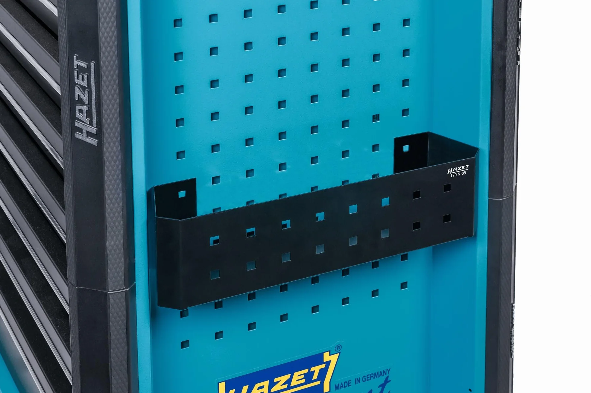 HAZET 179N-35 Uchwyt na puszki, na 4 puszki, pasuje za drzwi 179N-21, łatwy montaż z klipsem blokującym, do wózków warsztatowych, gładka powłoka, łatwy do czyszczenia