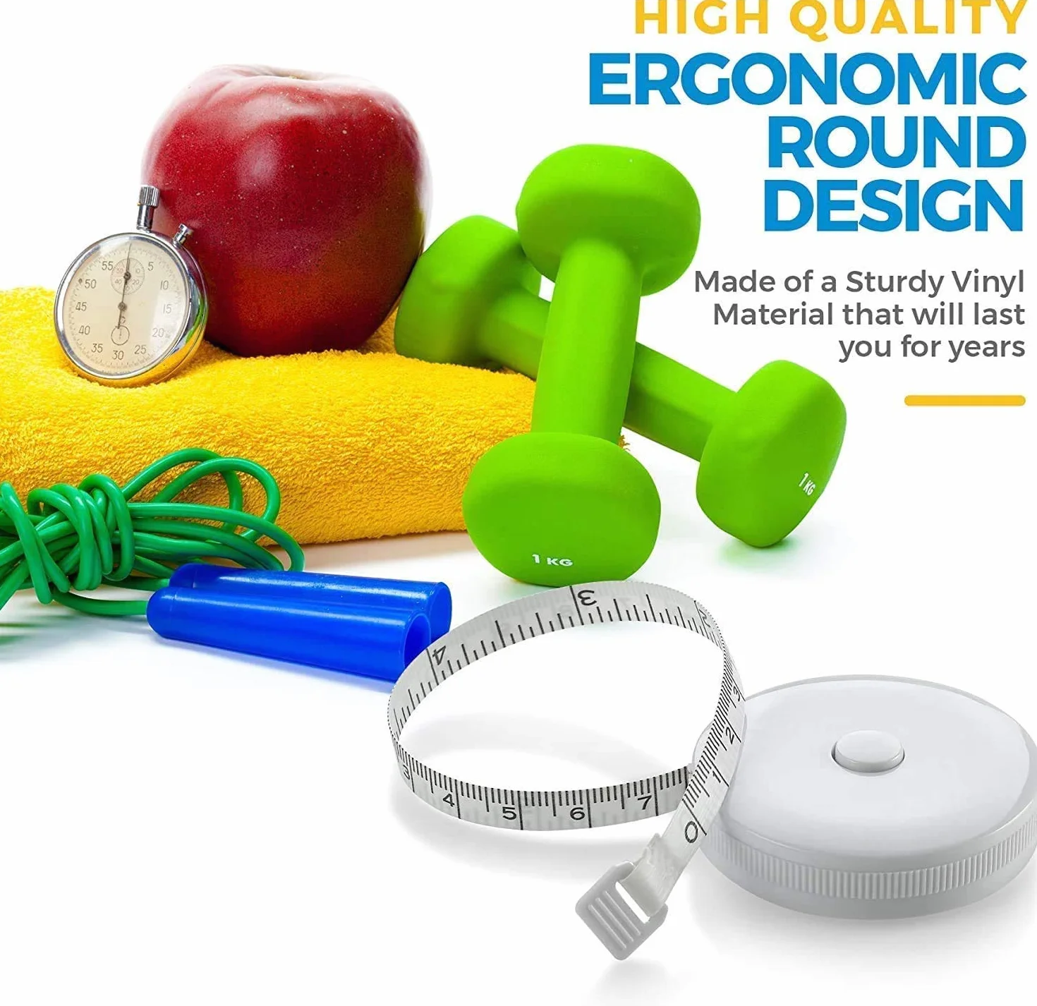 Body Tape Measure -(4-Pack) Measuring Tape Fat Weight Monitors, (Cale & Cm) chowany Tape Measure Ruler dla dokładnego Body Fat Calculator pomaga obliczyć Fitness Body Measurements