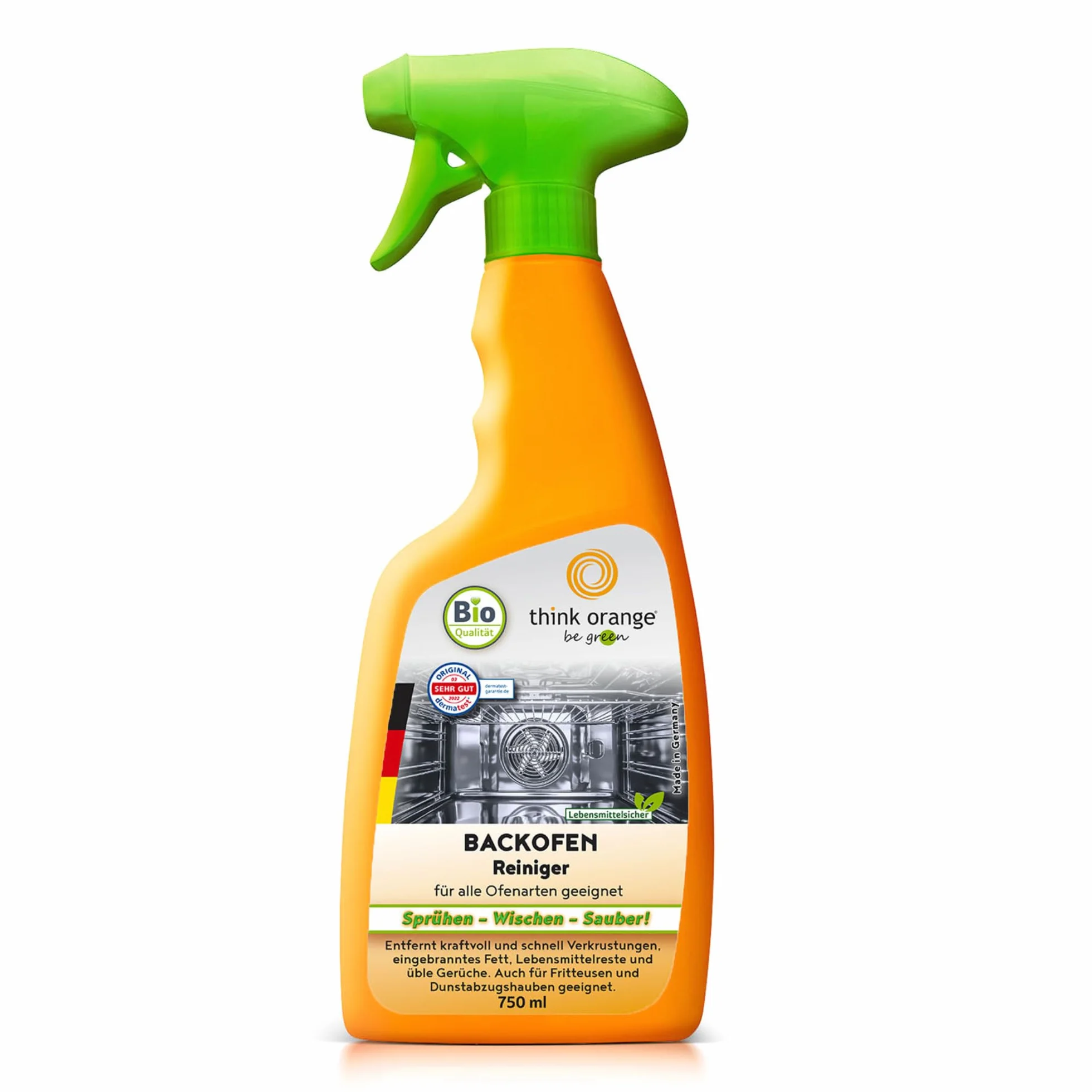 TOBG® środek do czyszczenia piekarnika i grilla 750 ml, samoczynnie działający środek czyszczący do piekarnika, kuchenki i grilla, środek do czyszczenia patelni, czyści i bezzapachowy, rozpuszcza