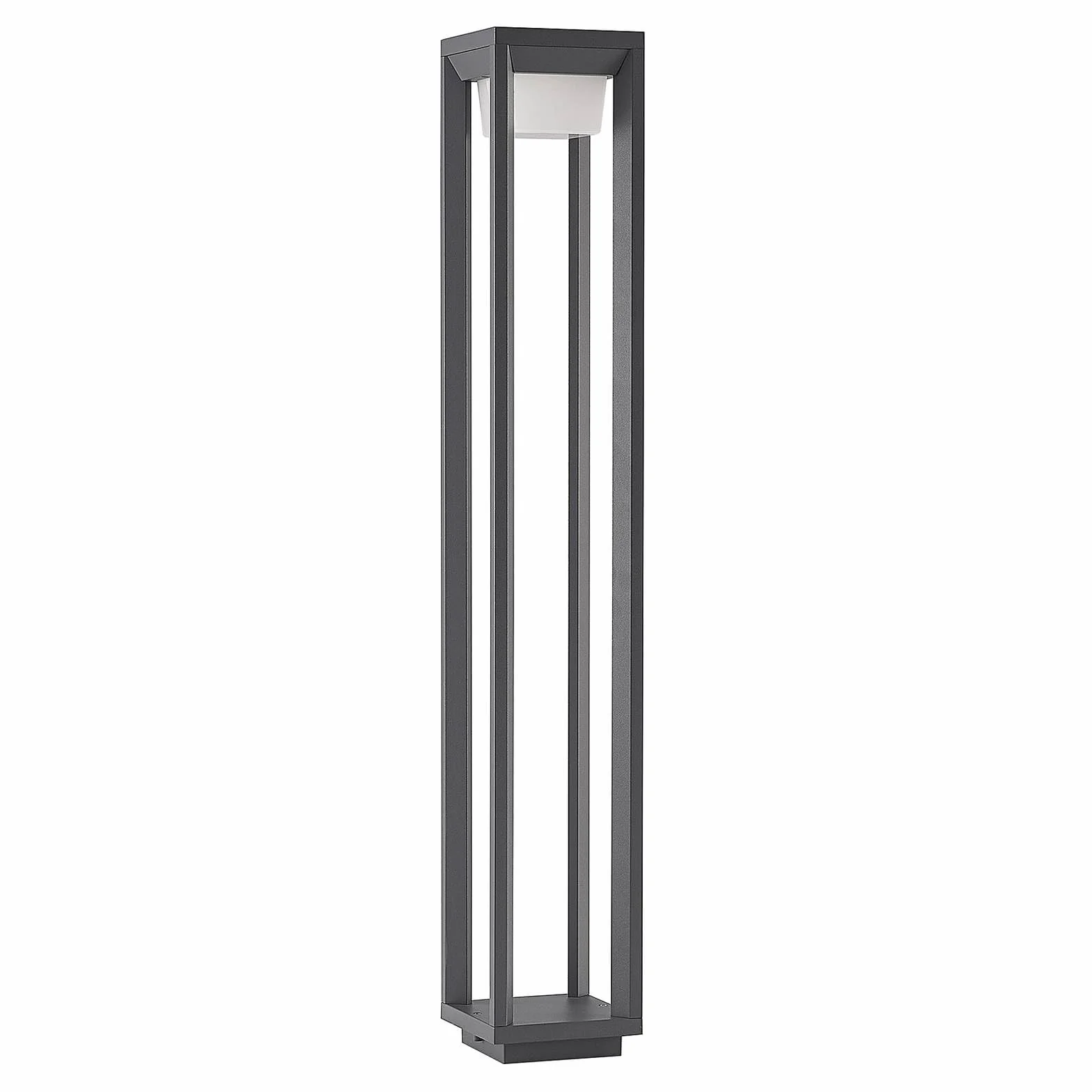 oświetlenie zewnętrzne LED "Gamion" (nowoczesne) w kolorze srebrnym z aluminium (1 źródło światła) firmy PRIOS | lampa ogrodowa, oświetlenie ścieżki, lampa wielosłupowa, lampa drogowa, lampa