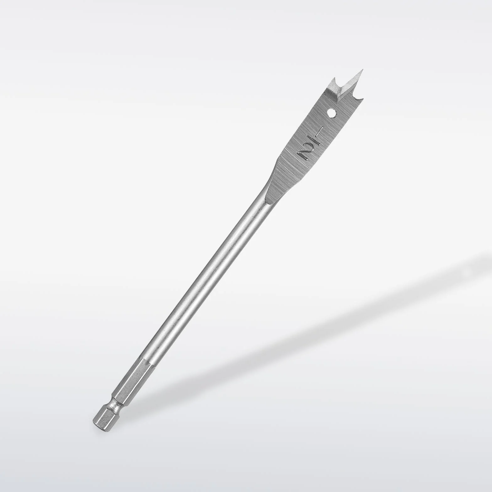 QUARKZMAN Spade wiertło 1/2" płaskie wiertło do drewna z szybką wymianą 1/4 cala trzpień sześciokątny do obróbki drewna, włókna szklanego, kolor srebrny