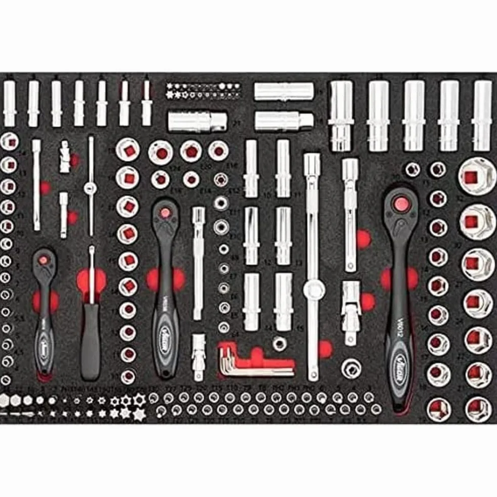 Vigor V4188 zestaw kluczy nasadowych, napęd czworokątny 6,3 mm - 1/4 cala, 10 mm-3/8 cala i 12,5 mm - 1/2 cala, 1 sztuka