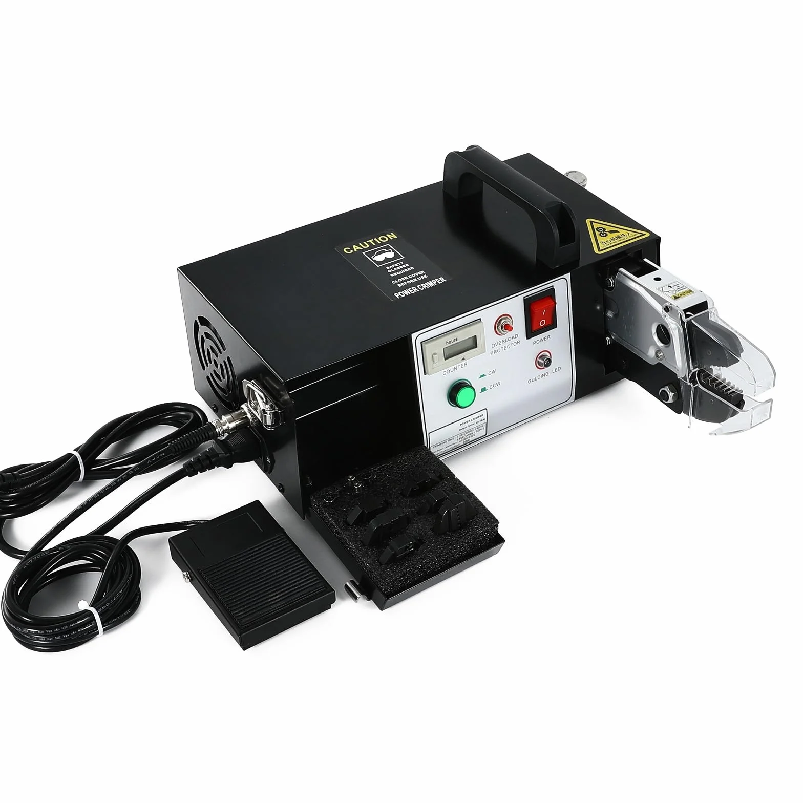 Elektryczna zaciskarka, automatyczne narzędzie do zaciskania końcówek przewodów, wielofunkcyjne szczypce elektryczne z funkcją zdejmowania izolacji i cięcia