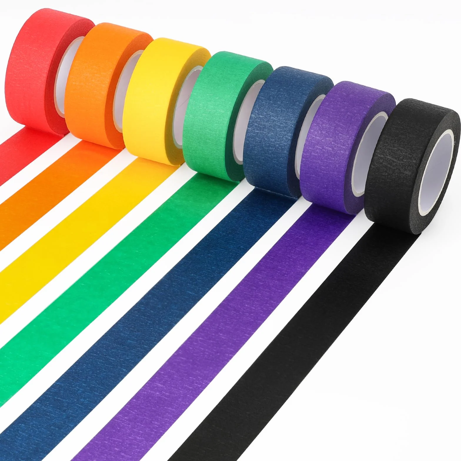 7 rolek taśmy krepowanej, wielokolorowe taśmy klejące, taśma malarska, Washi Tape, taśma maskująca 23mmx13m, klejąca taśma zdjęciowa, do DIY dla dzieci, nauczycieli, laboratorium sztuki