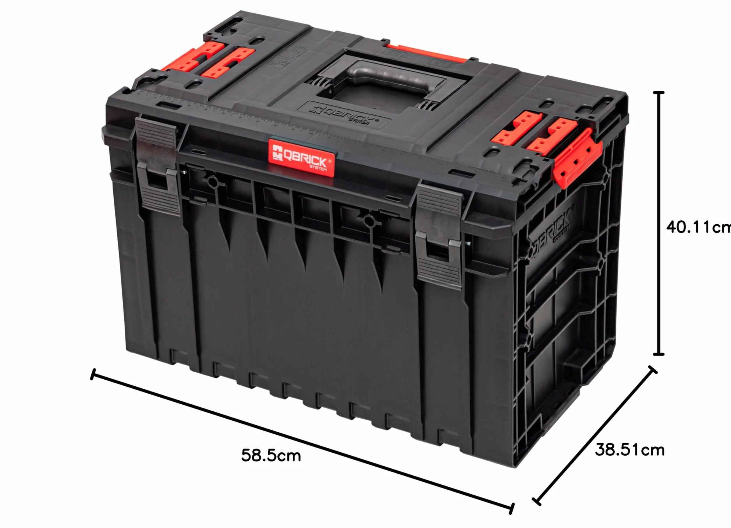 QBRICK SYSTEM Skrzynka narzędziowa pusta Skrzynka narzędziowa ONE 450 2.0 Vario czarna 585 x 385 x 401 mm