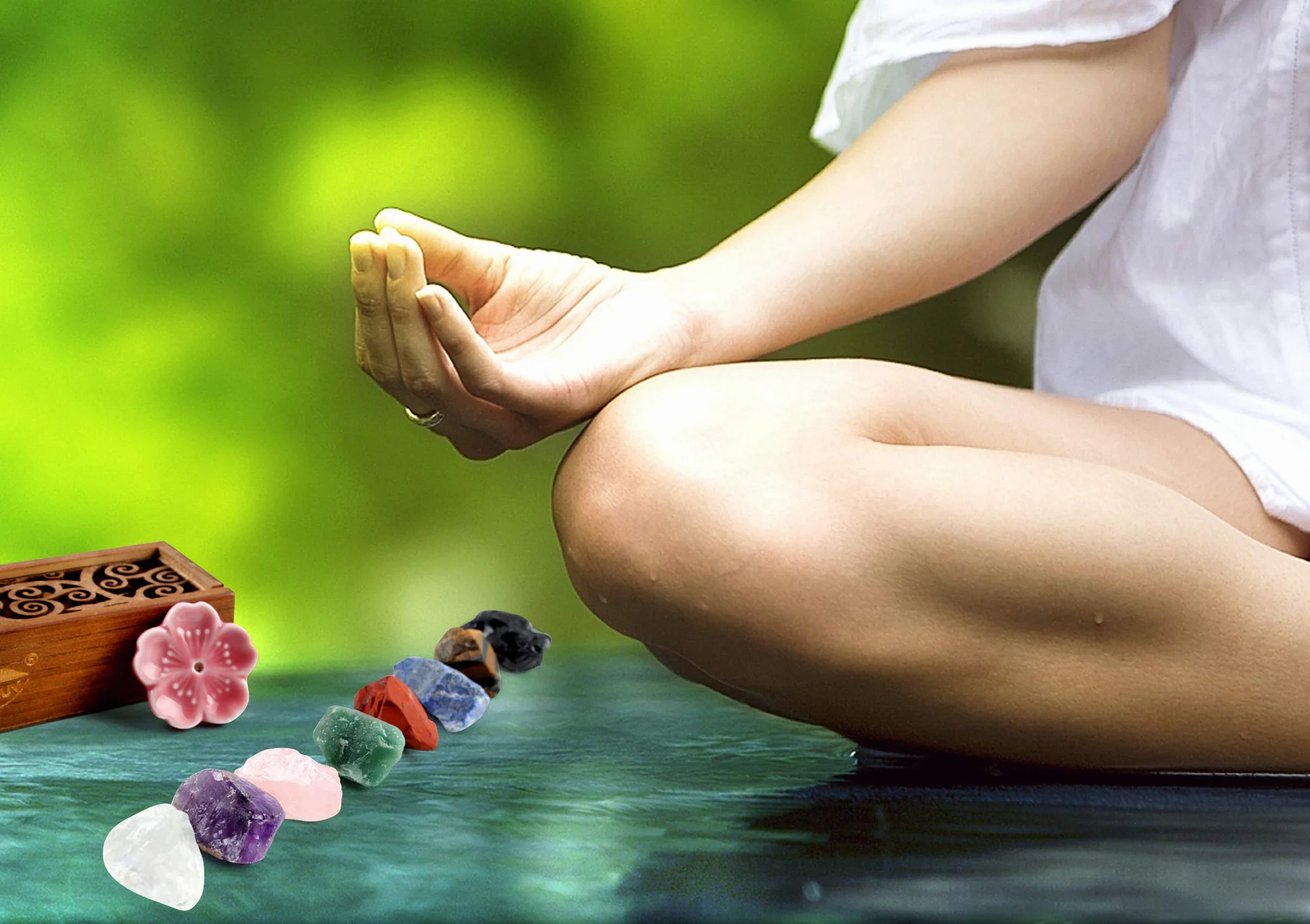 Zestaw kamieni czakr naturalny surowy kamień Reiki lecznicze kryształy 8 szt.