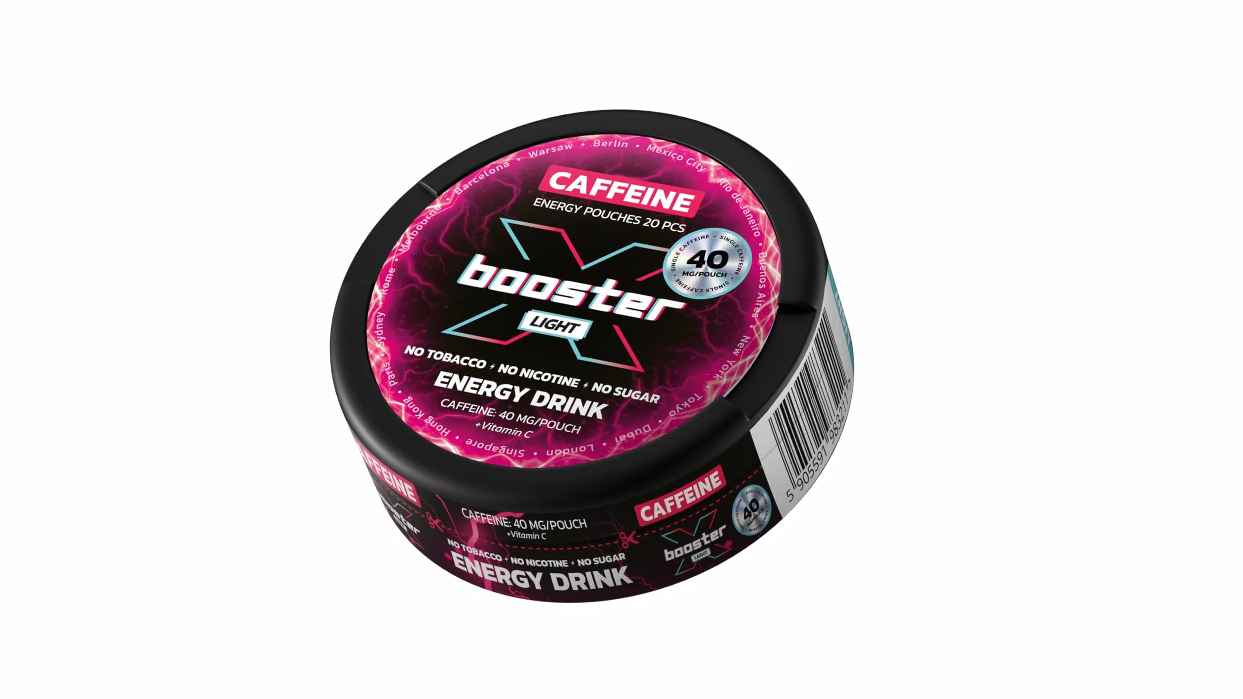 X-Booster Energy Drink Saszetki Energetyczne 40 mg Kofeina Snus Kofeinowy