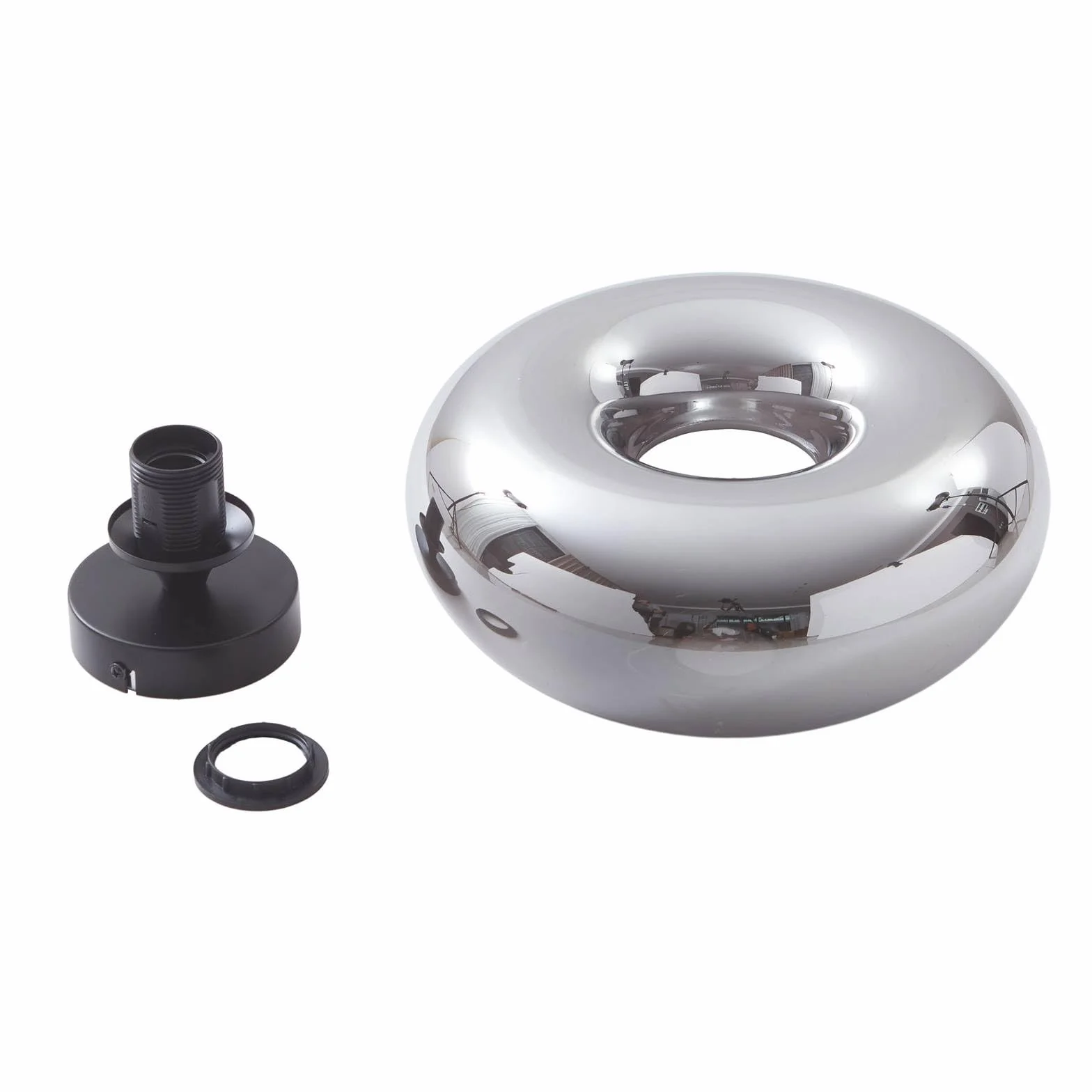 Lindby lampa sufitowa 'Zehra', styl nowoczesny, m. in. do przedpokoju, kolor aluminiowy, szary, cynkowy, szkło, żarówka E27