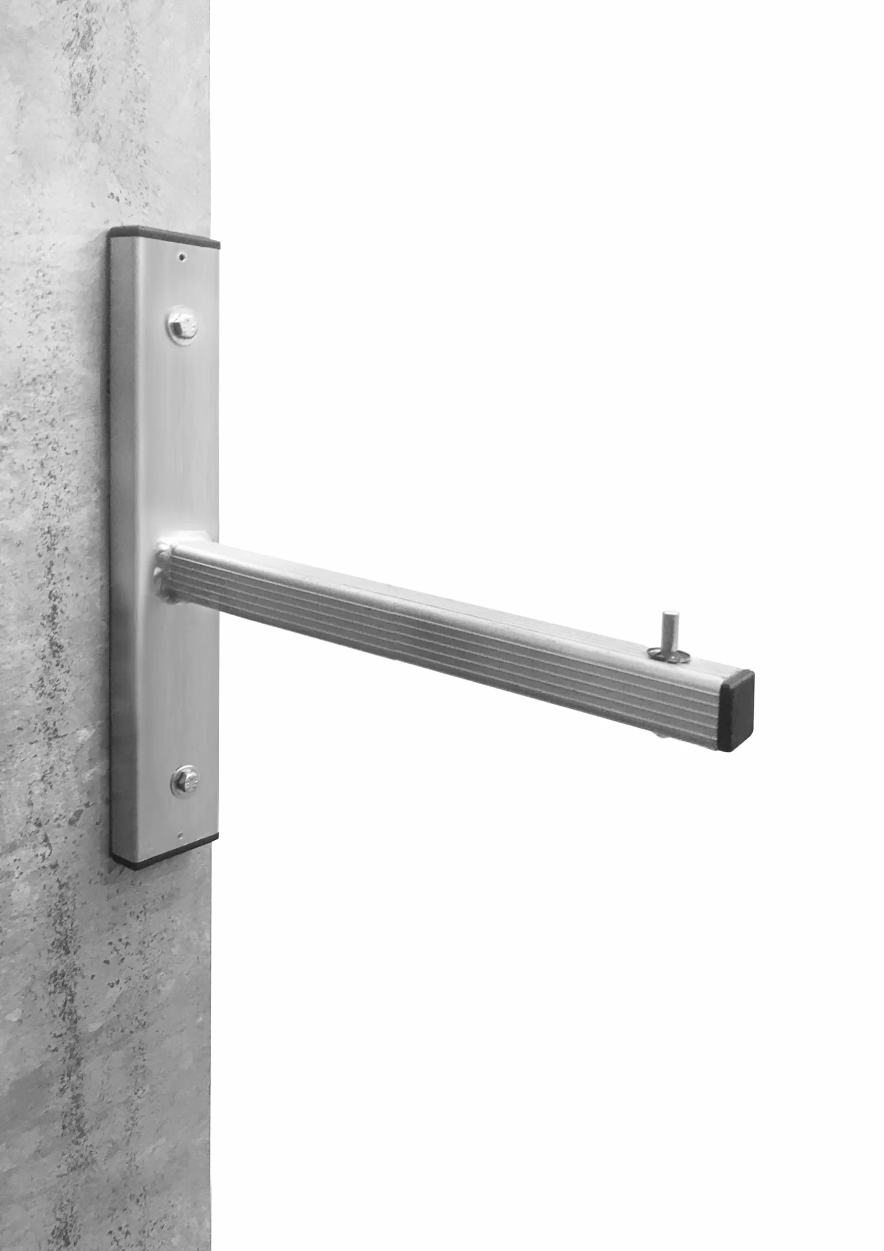 DRABEST Uchwyt do Drabiny Ścienny Aluminiowy 2 Sztuki Nośność 80 kg Odporny na Warunki Atmosferyczne