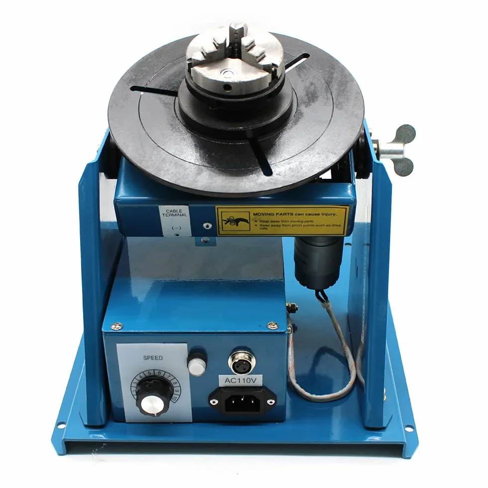 220 V stół spawalniczy pozycjoner spawalniczy 2-10 obr./min, manipulator 10 kg (poziomo) / 5 kg (pionowo), stół obrotowy 0-90°, kąt nachylenia 0-90°, uchwyt trójszczękowy do cięcia, szlifowania,