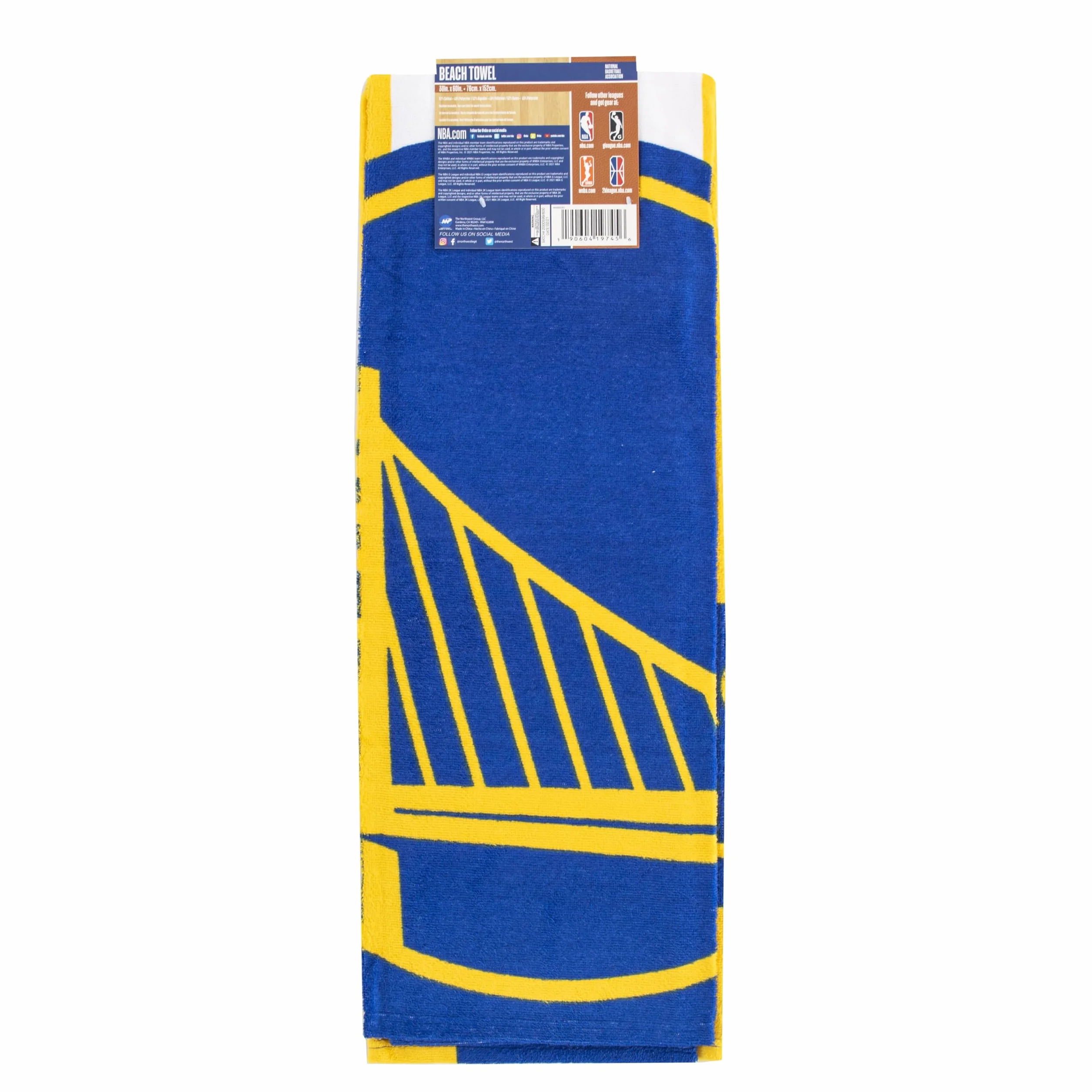 The Northwest Company Oficjalnie licencjonowane NBA Golden State Warriors, niebieskie, 76 cm x 152 cm