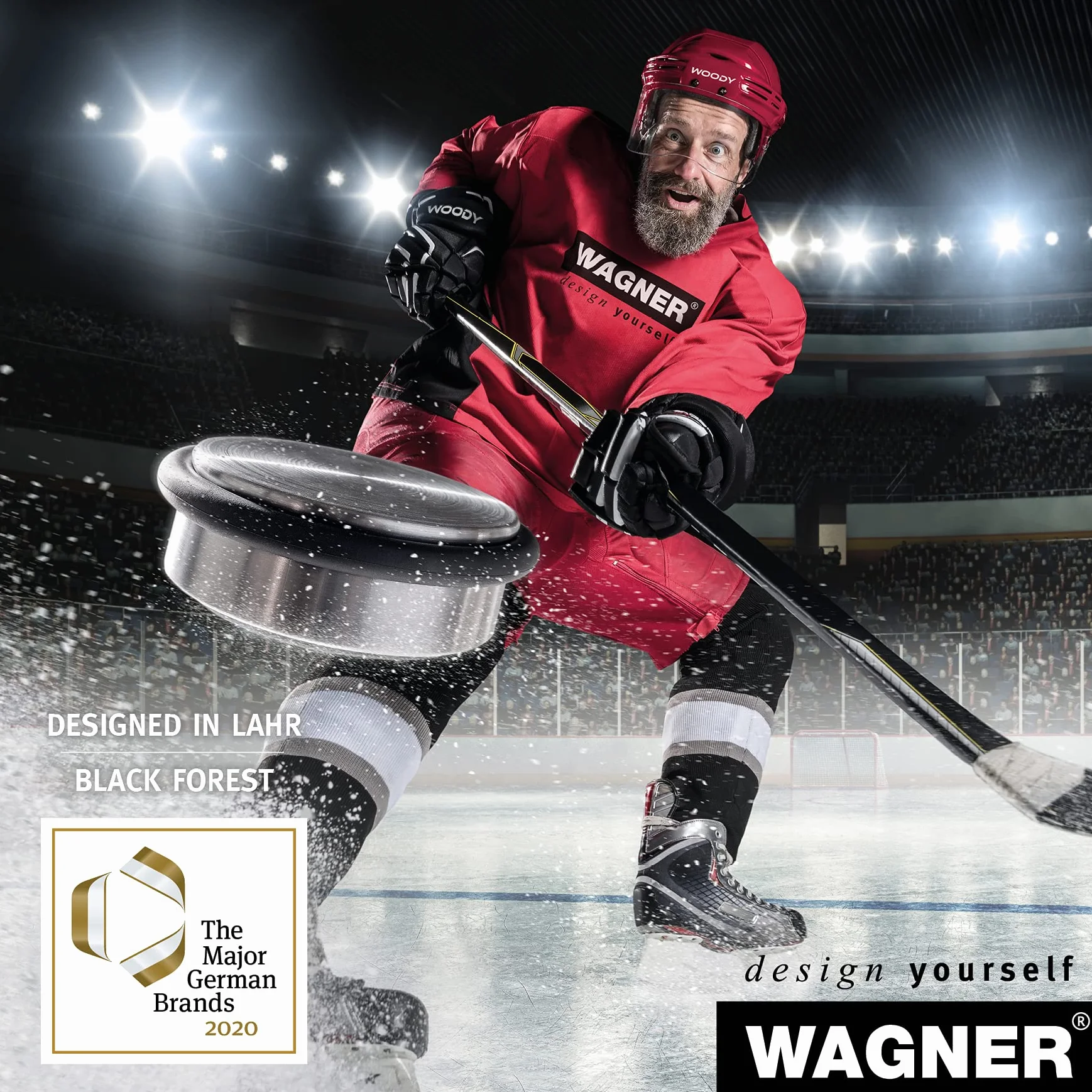 WAGNER Stoper do drzwi podłogowych HOOK - 60 x 40 x 50 mm, odlew ciśnieniowy cynku o wyglądzie aluminium, bufor kauczuku termoplastycznego, czarny, do wkręcania wraz z materiałem montażowym - 15500011