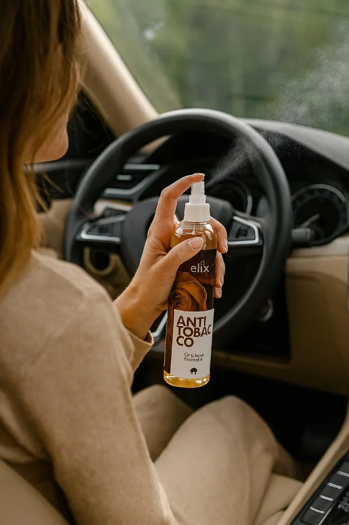 ELIX - Odświeżacz powietrza w sprayu Anti-Tobacco – poręczny zapach do pomieszczeń w podróży – natychmiastowa neutralizacja – 75 ml (guma bąbelkowa)