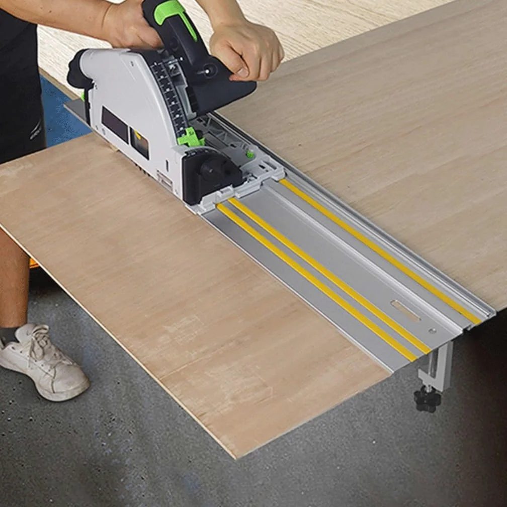 Szyna prowadząca piły szynowej Aluminiowe wytłaczane szyny prowadzące, do prowadnicy piły tarczowej Proste cięcie DIY Narzędzia do obróbki drewna(300mm)