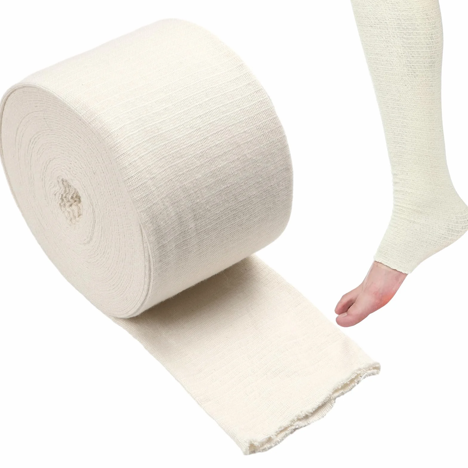 Bandaż rurkowy 7,6 cm x 7,9 m, elastyczne podparcie na ramię, elastyczna rolka, opatrunek pierwszej pomocy, bawełniana retencja na ramiona, dolne nogi, rozmiar D