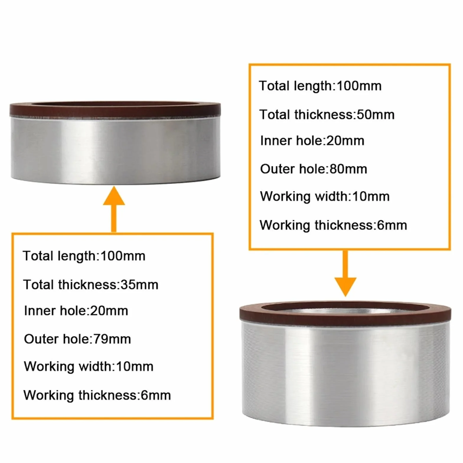 Diamentowa płyta ścierna, Diamentowa tarcza szlifierska garnkowa o ziarnistości 100 mm, stop stali wolframowej 150, polerowanie ceramiczne 30 mm-50 mm(30mm)