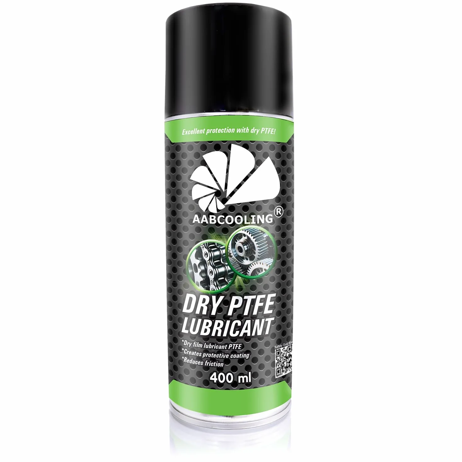 AABCOOLING Dry PTFE Lubricant 400 ml – smar teflonowy do narzędzi elektrycznych i mechanicznych w spreju, do prowadnic, szyn i plastikowych elementów ślizgowych – redukuje tarcie