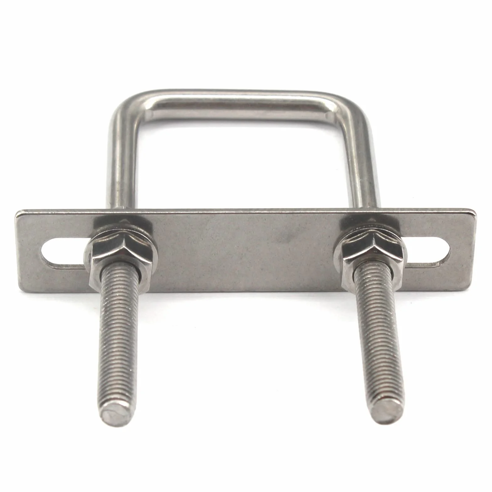 M6 x 35 x 60 mm kwadratowe śruby U ze stali nierdzewnej 304 z nakrętkami sześciokątnymi, płyta ramowa, podkładki okrągłe (4 sztuki)