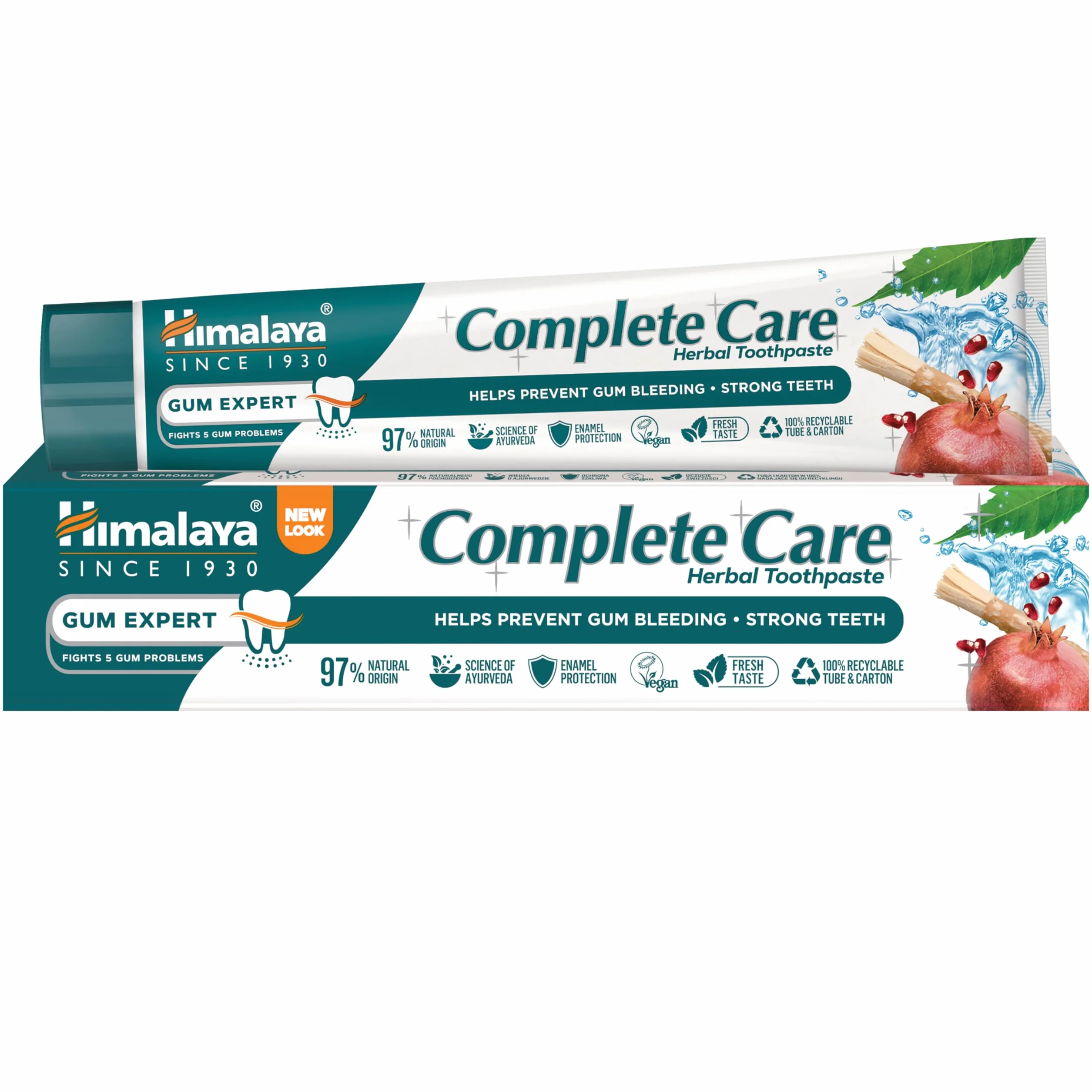 Himalaya Herbals Complete Care Herbal Gum Expert Toothpaste 75ml e - 100% Vegetarian & Free from Parabens