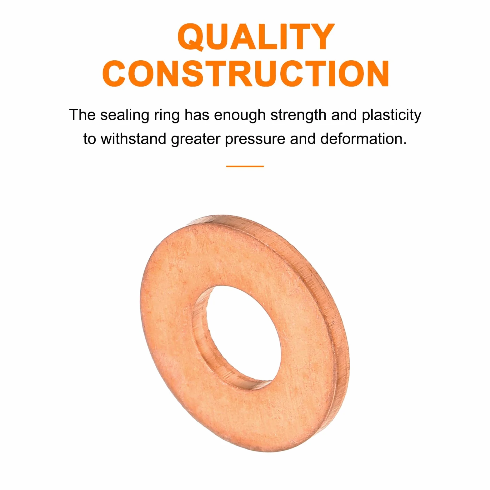 QUARKZMAN 12 sztuk płaskich uszczelek miedzianych, 6 x 14 x 1,5 mm miedziane płaskie metryczne uszczelki uszczelniające do armatury hydraulicznej, śruby, nakrętki, naprawy elektroniki