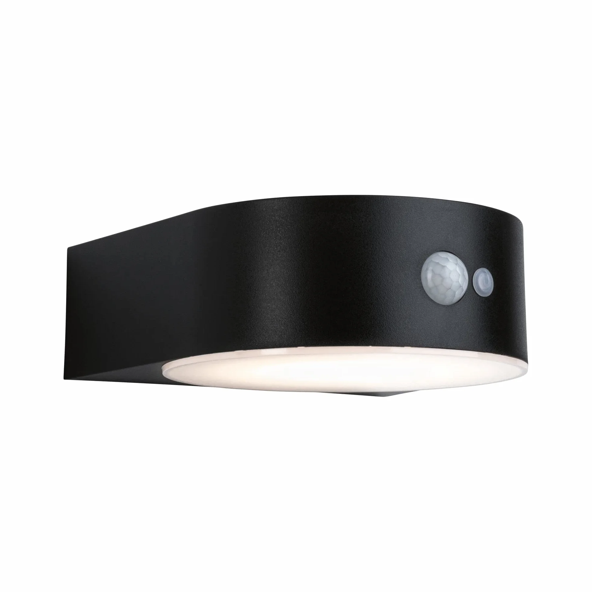 Paulmann Eileen 94570 LED lampa ścienna zewnętrzna z czujnikiem ruchu IP44 3000 K 3000 lm wraz z 1 x 5,5 W ciepła biel czarna bezprzewodowa tworzywo sztuczne do ponownego ładowania