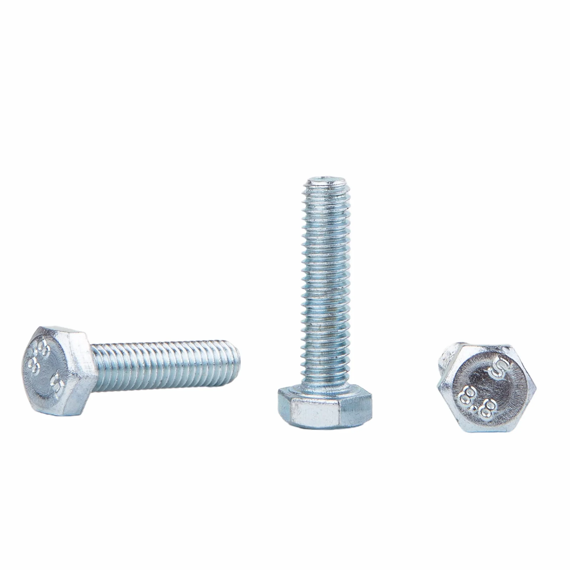 (100 sztuk) DIN 933 śruby sześciokątne ze stali ocynkowanej M6 x 25 mm 8,8 klasy, śruby sześciokątne, w pełni gwintowane, łba sześciokątna, śruba do kranu (100, M6 x 25 mm)