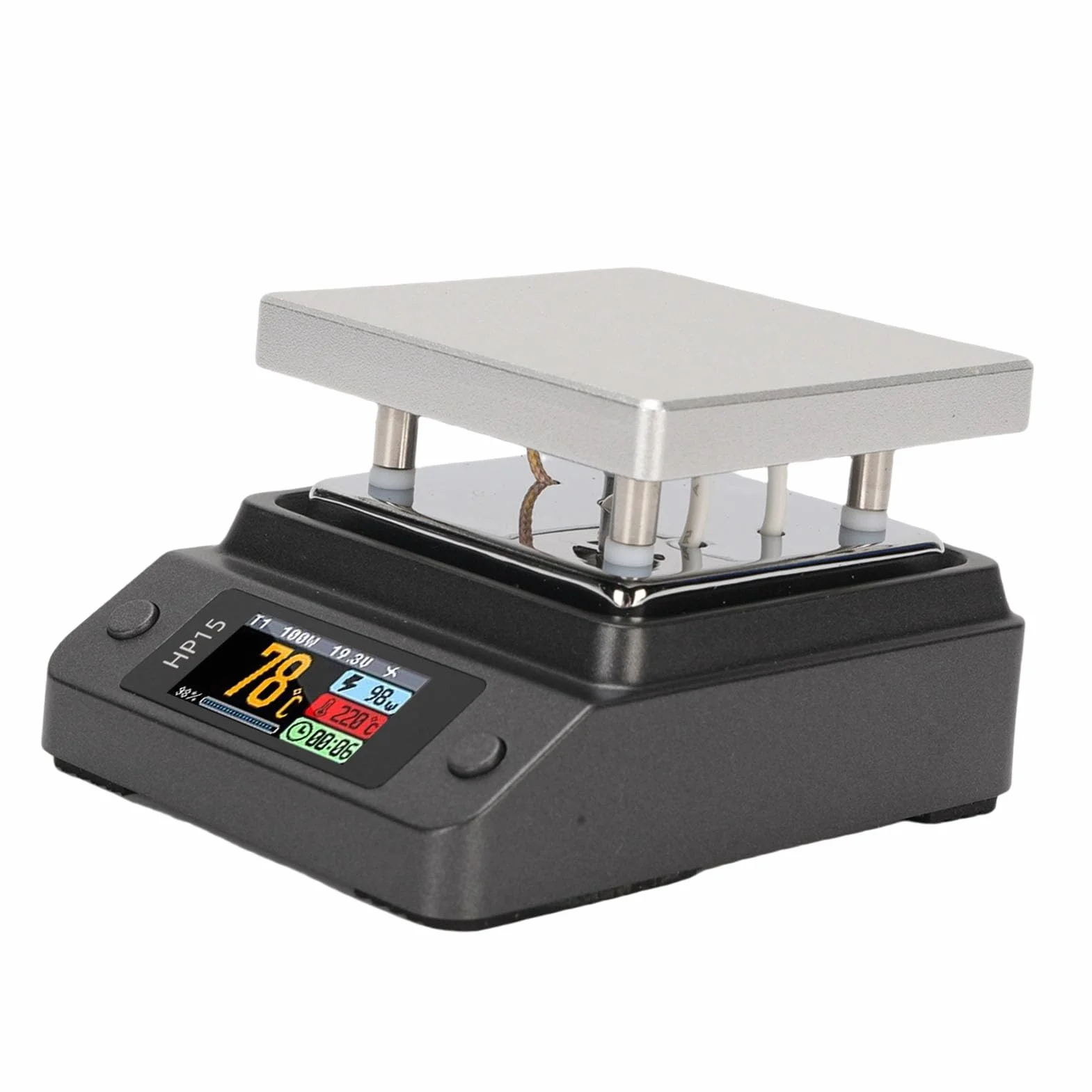 Jeffergarden 150W USB C Lutownicza Płyta Grzewcza z Ekranem LCD i Stacją Podgrzewania do Naprawy Płytek PCB BGA SMD 80-350°C 50x50 Mm