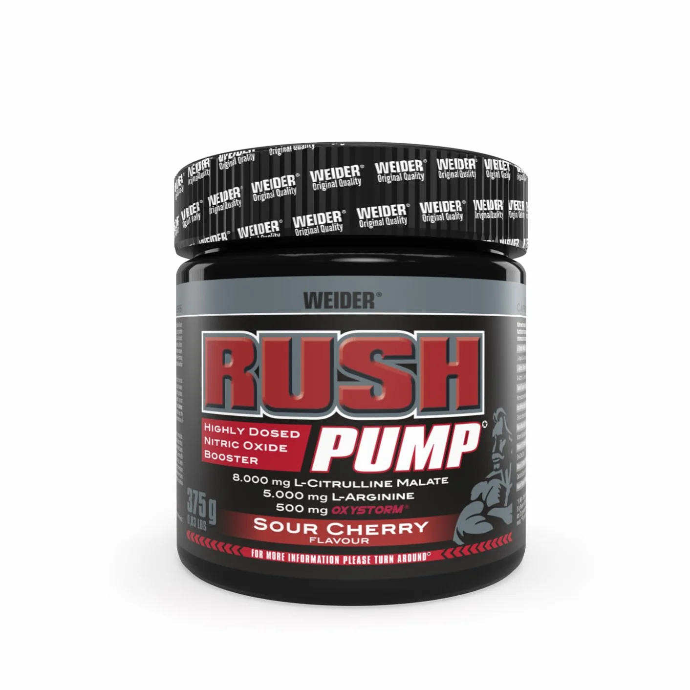 Weider Total Rush Pump 375 g Przedtreningówka bez Kofeiny L-Cytrulina L-Arginina Oxystorm Witaminy Wiśnia