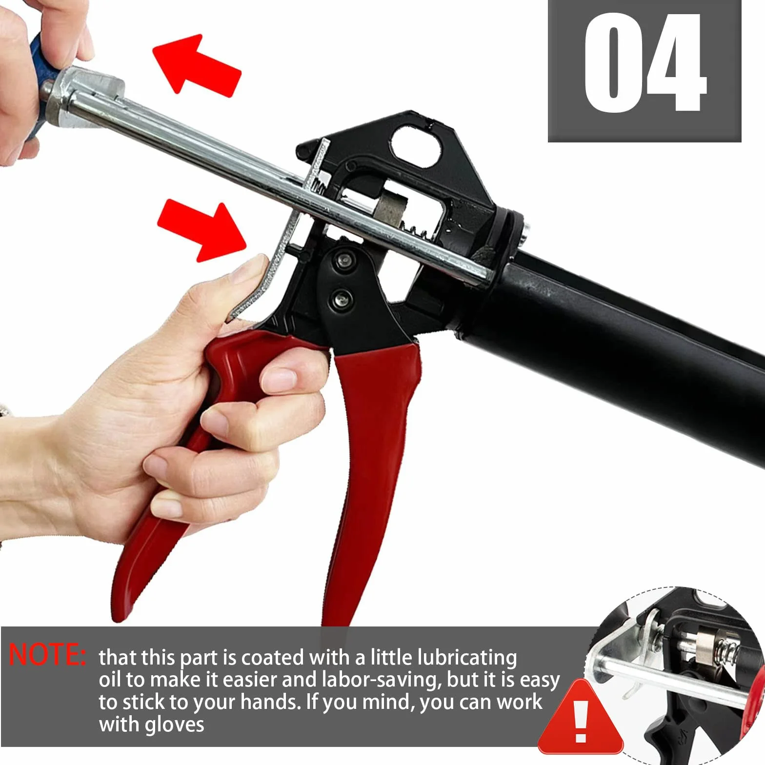 Podwójny pistolet epoksydowy do 200 ml / 200 ml, pistolet do uszczelniania kartridżów z podwójnym kartridżem, ręczny pistolet do klejenia z czarnym panelem (proporcja mieszania 2:1)